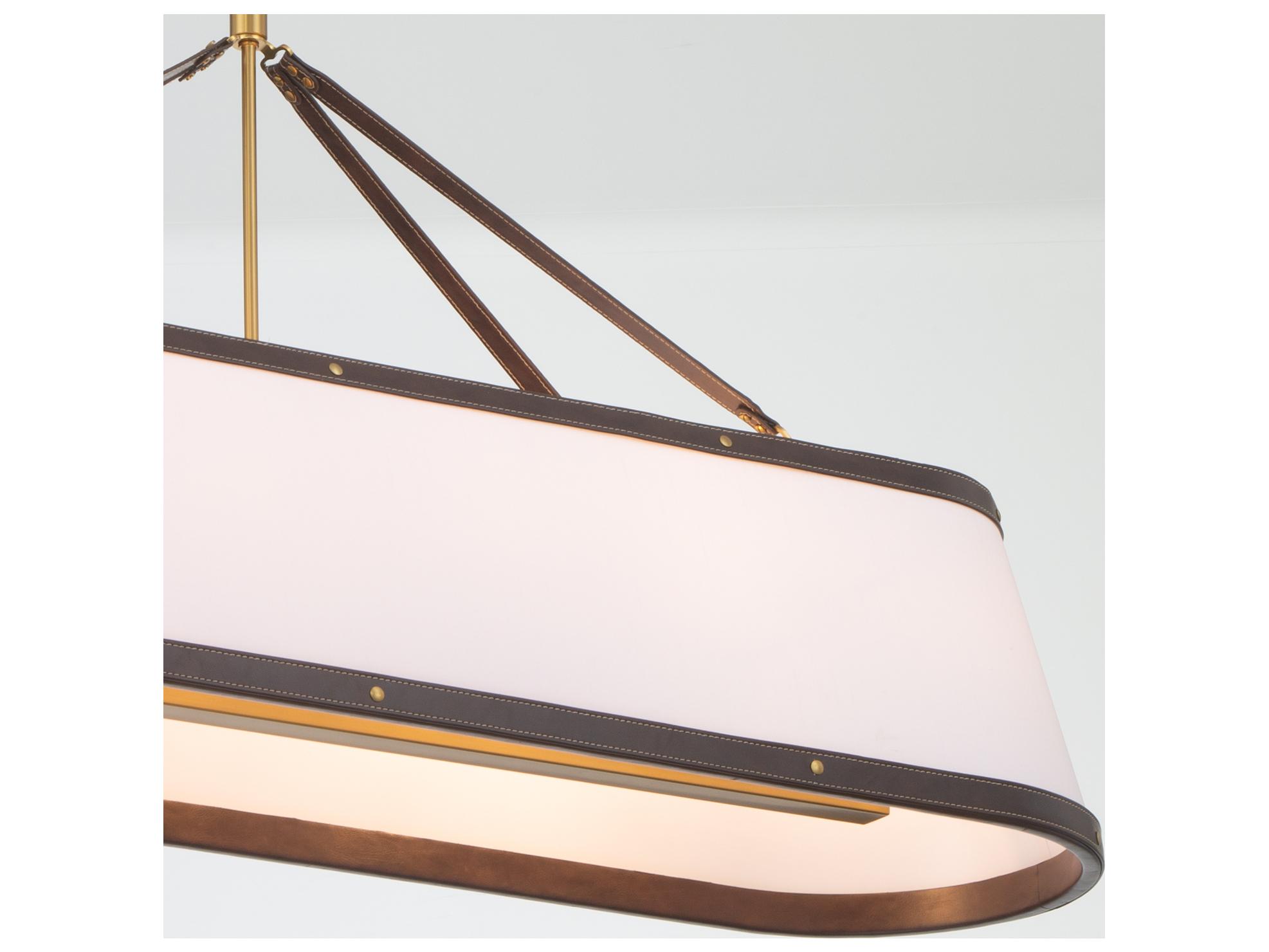 Crystorama Callahan 6-Light Brown Linear Island Pendant