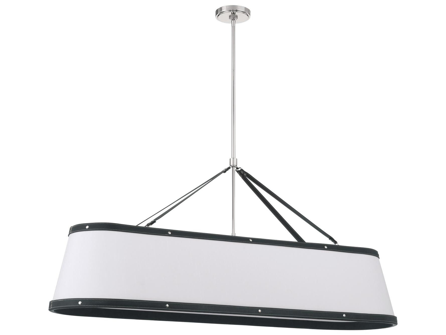 Crystorama Callahan 6-Light Black Linear Island Pendant