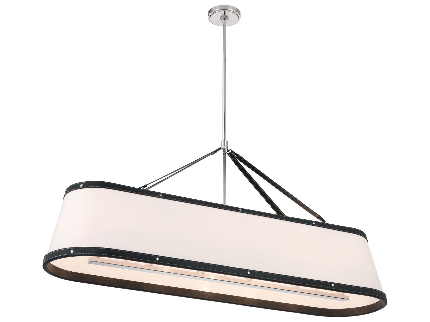Crystorama Callahan 6-Light Black Linear Island Pendant