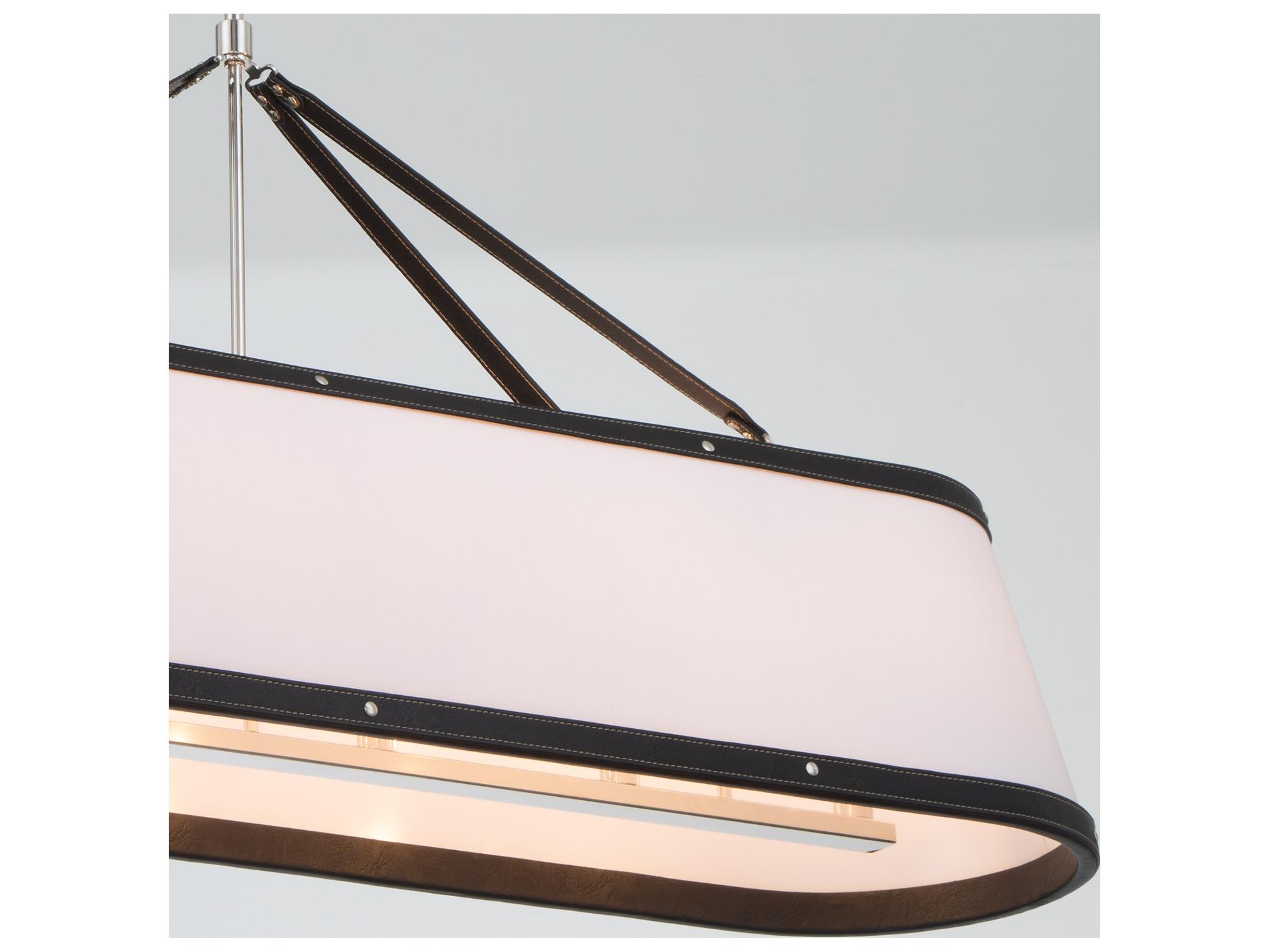 Crystorama Callahan 6-Light Black Linear Island Pendant