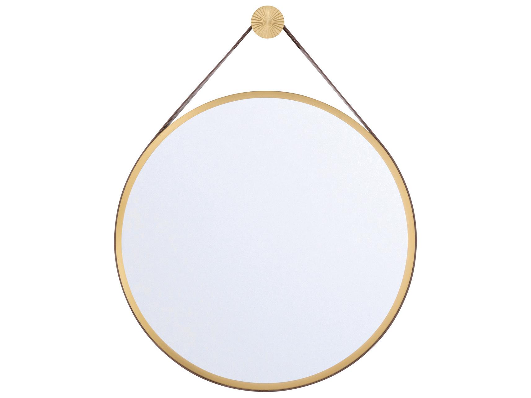 Crystorama Callahan Gold Wall Mirror Round