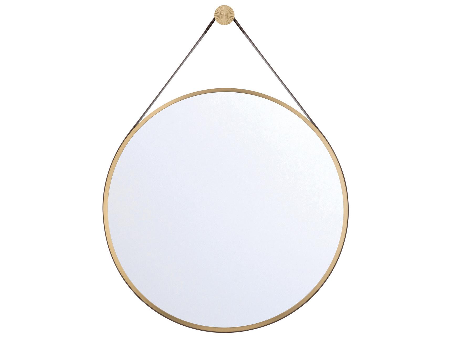 Crystorama Callahan Gold Wall Mirror Round