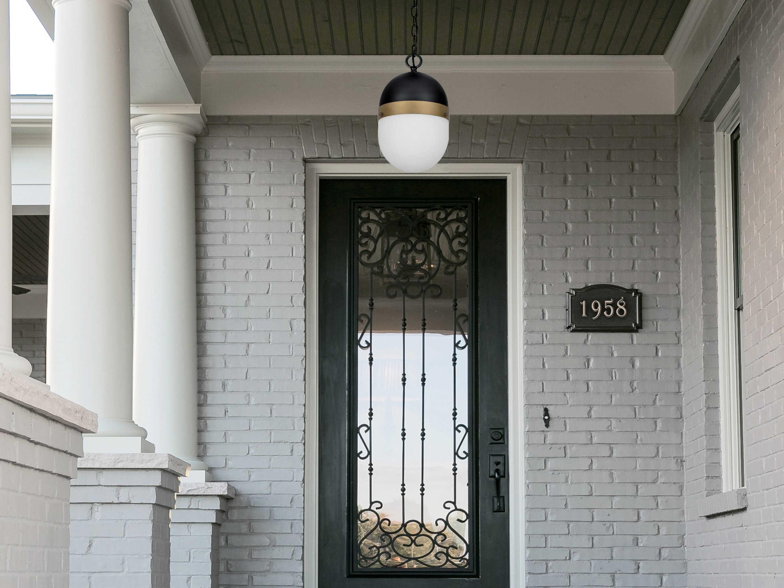 Crystorama Capsule Glass Outdoor Hanging Light