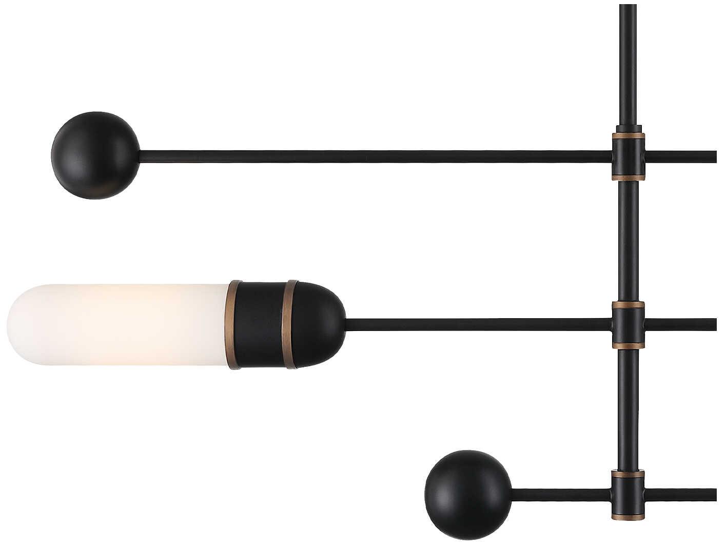 Crystorama Capsule 3-Light Matte Black Textured Gold Candelabra Chandelier