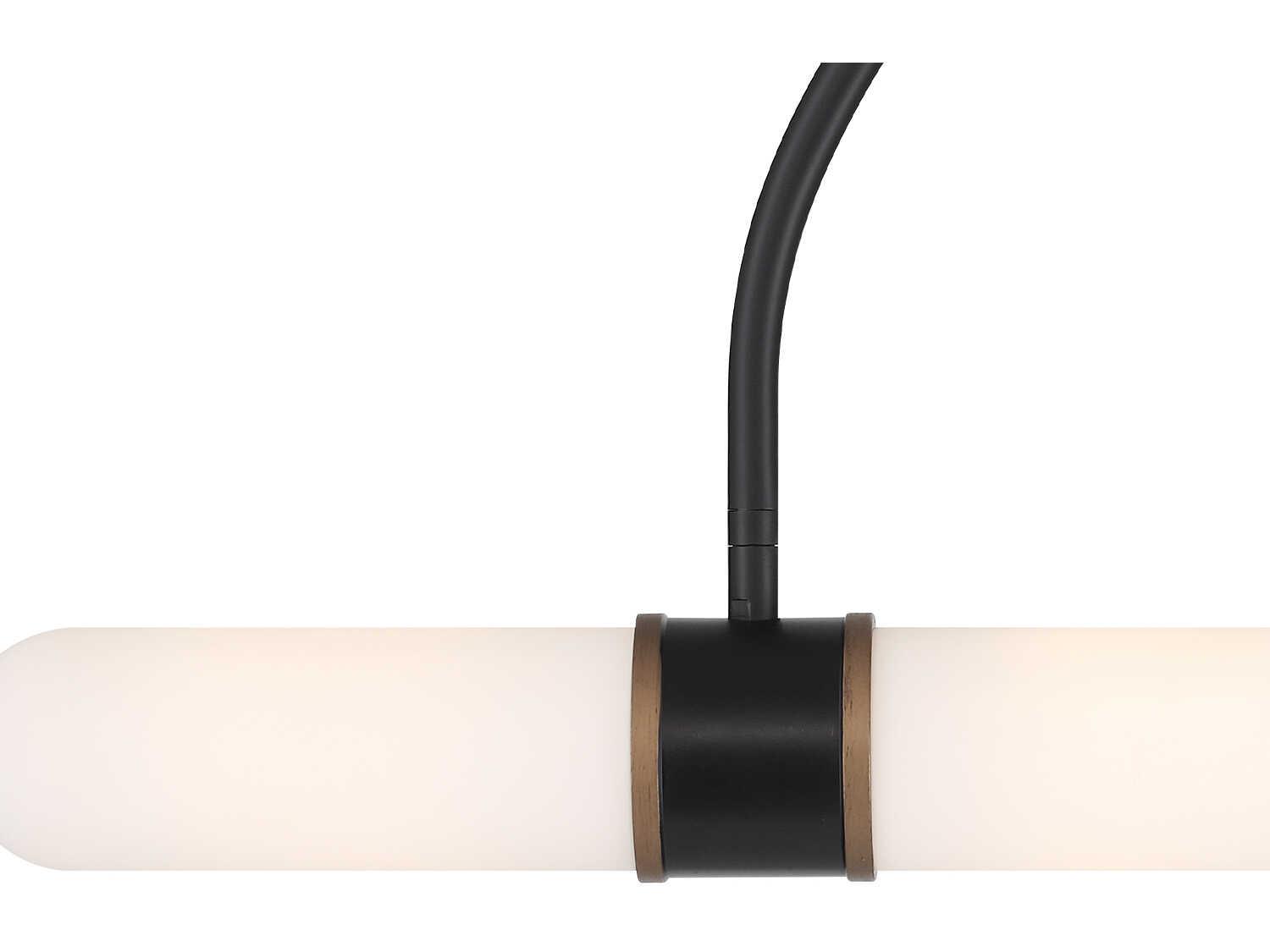 Crystorama Capsule 4-Light Matte Black Textured Gold Cylinder Semi Flush Mount