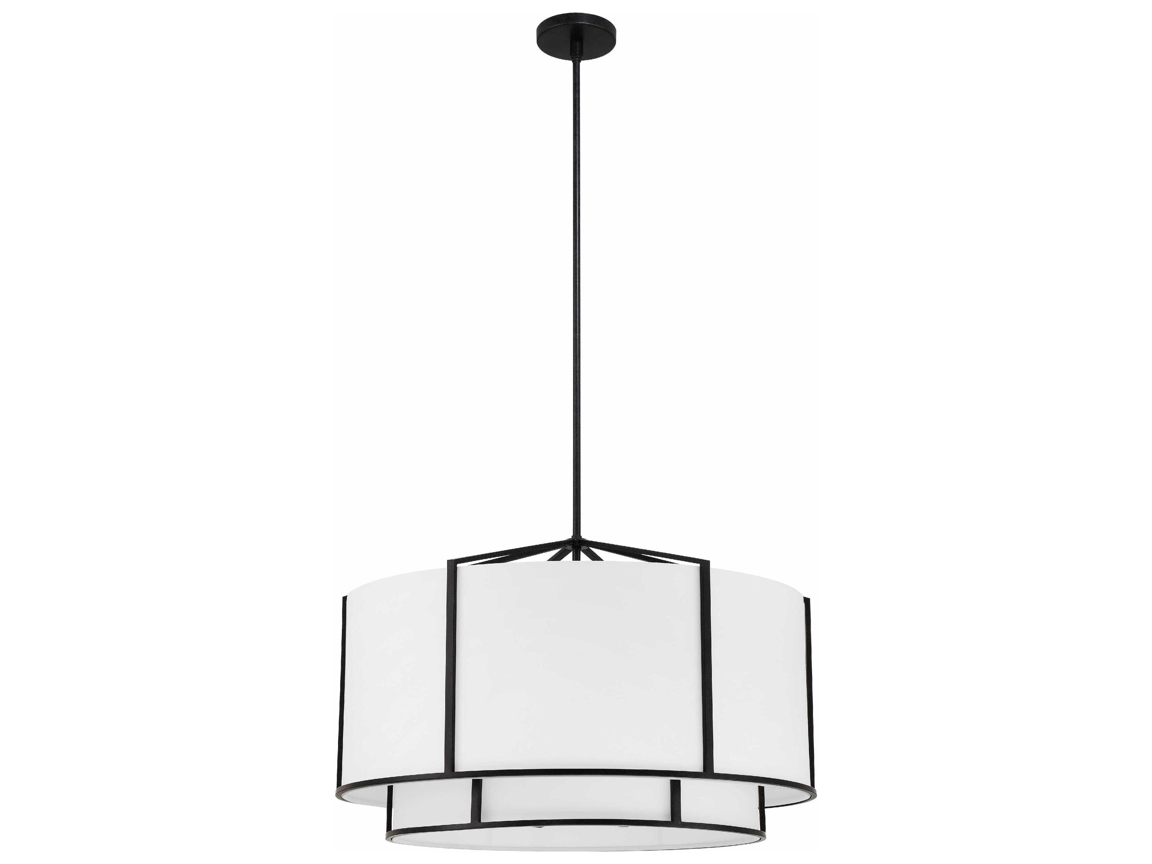 Crystorama Carlyn 6-Light Black Pendant