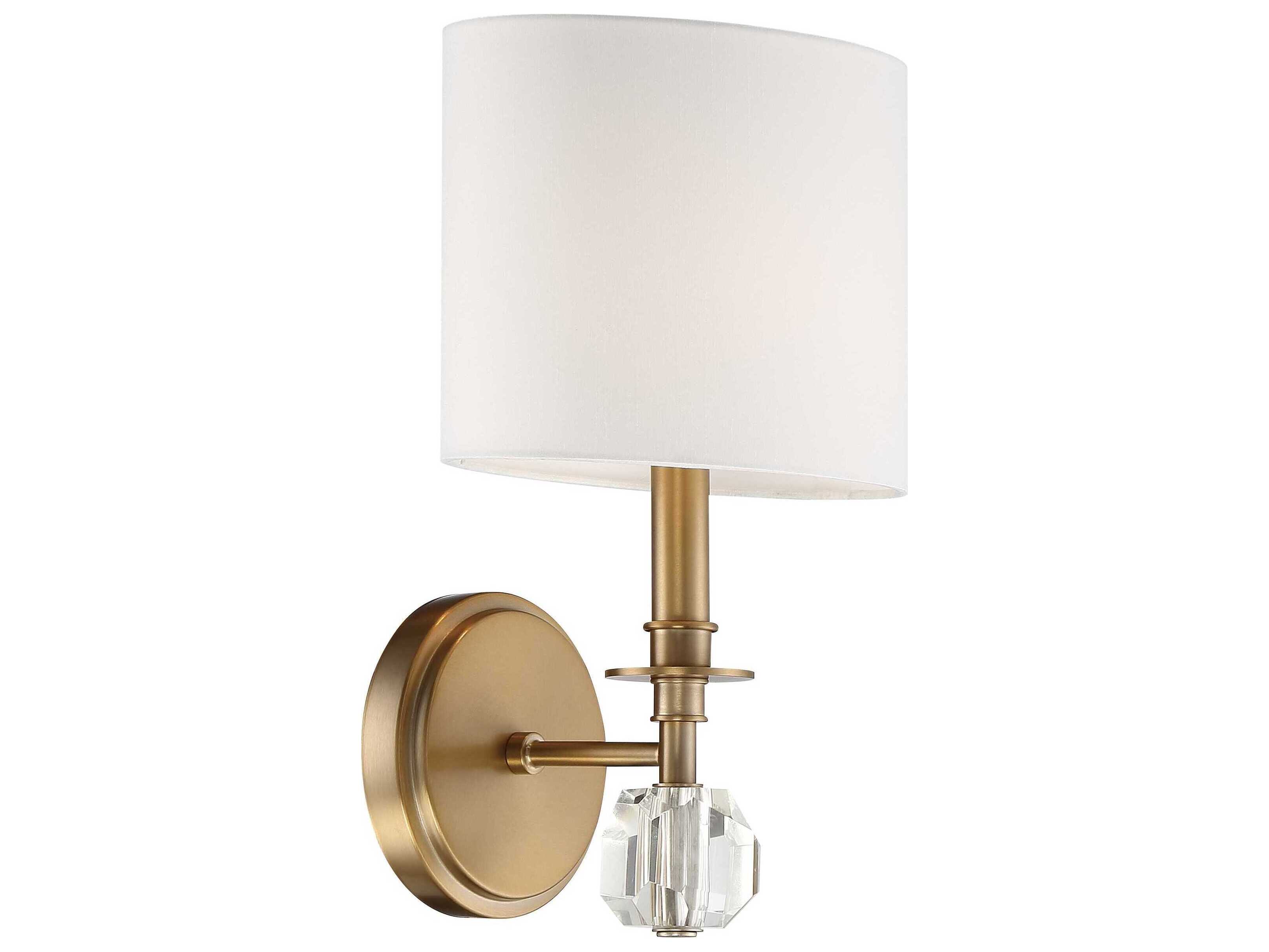 Crystorama Chimes 1-Light Nickel Crystal Wall Sconce