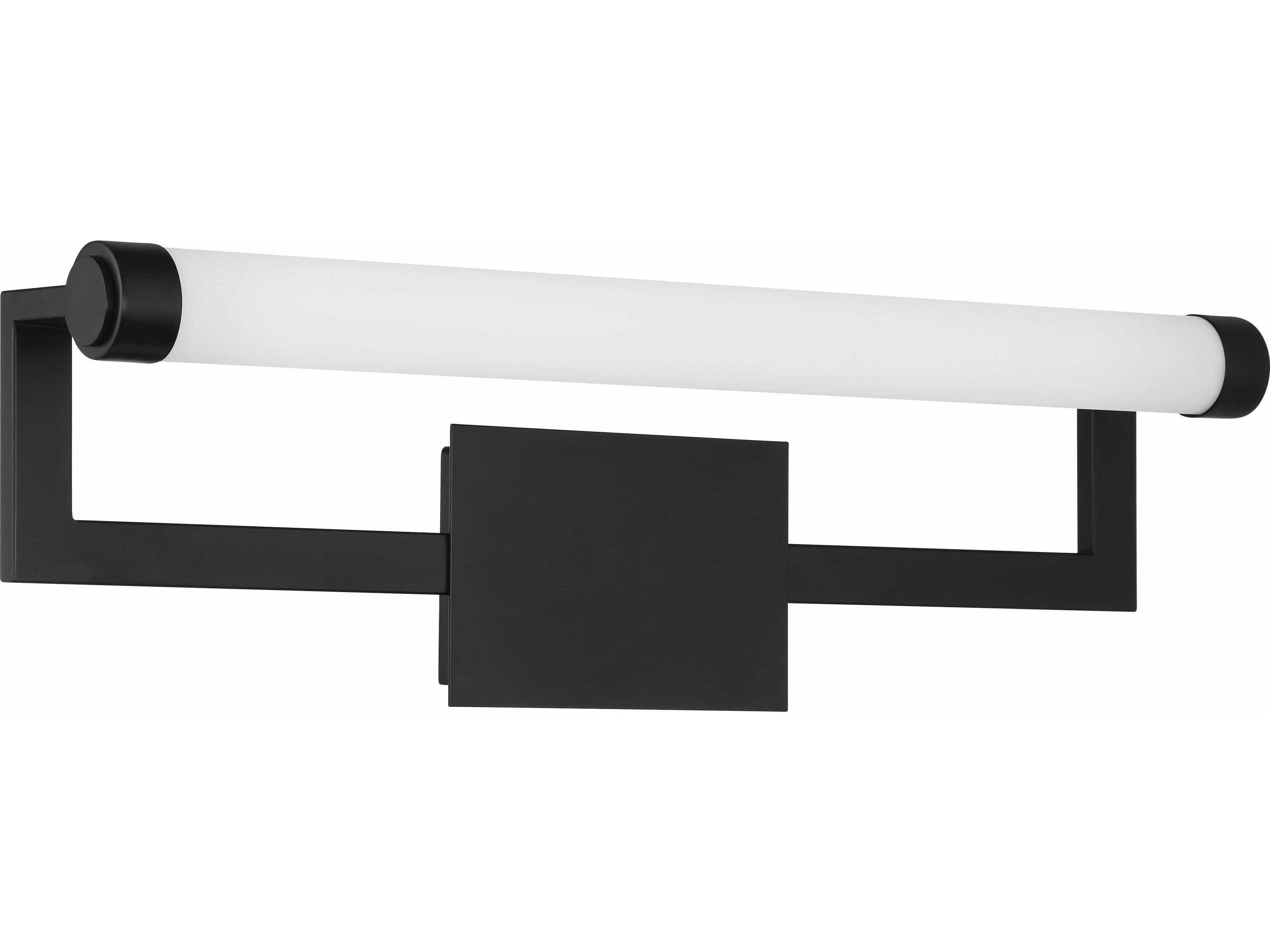 Crystorama Clinton 1-Light Matte Black Vanity Light