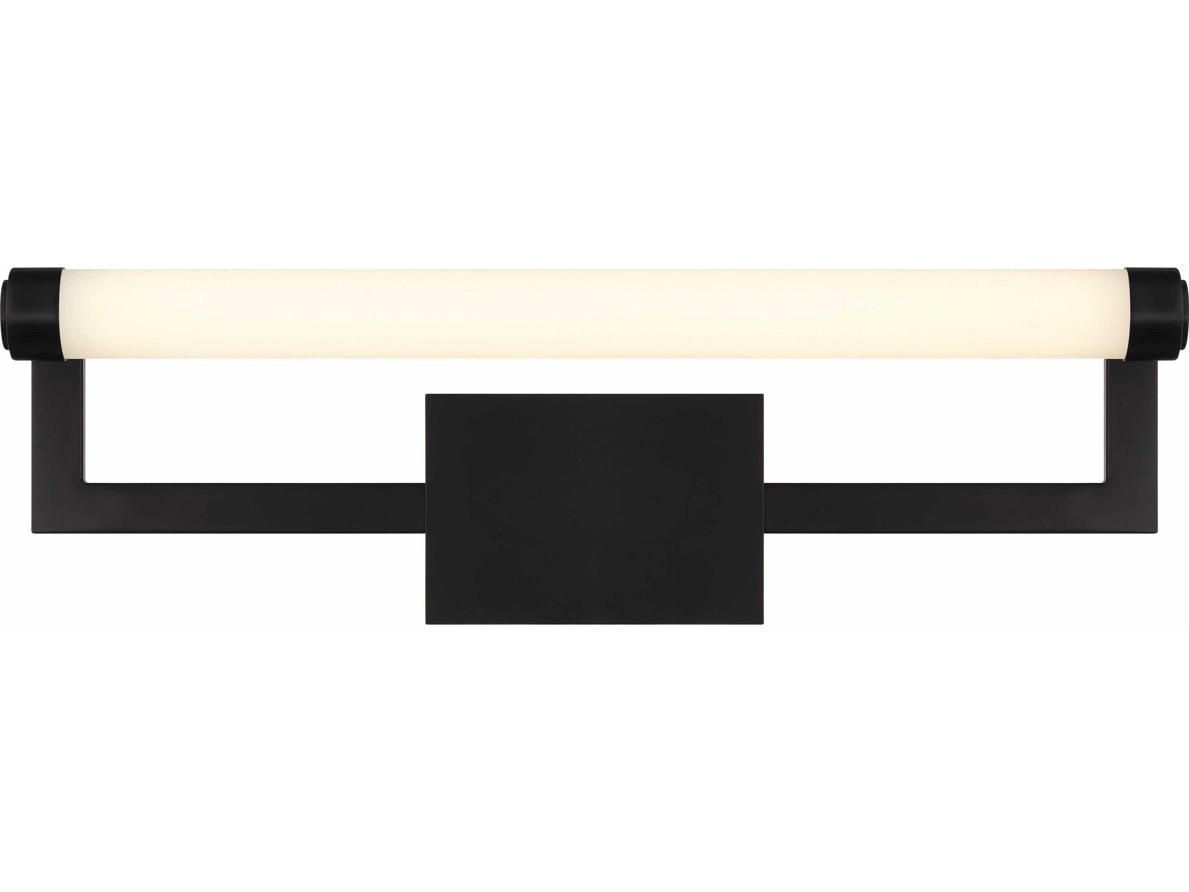 Crystorama Clinton 1-Light Matte Black Vanity Light