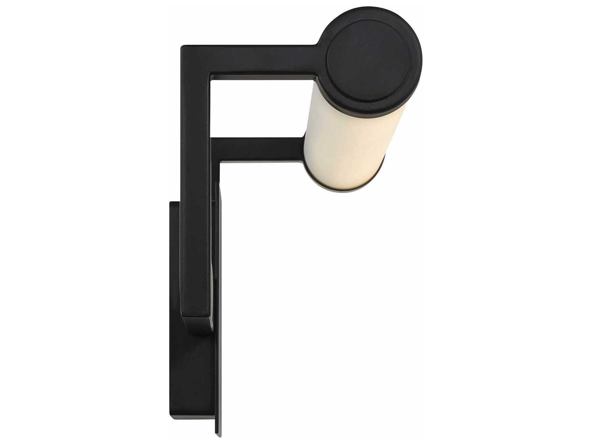 Crystorama Clinton 1-Light Matte Black Vanity Light