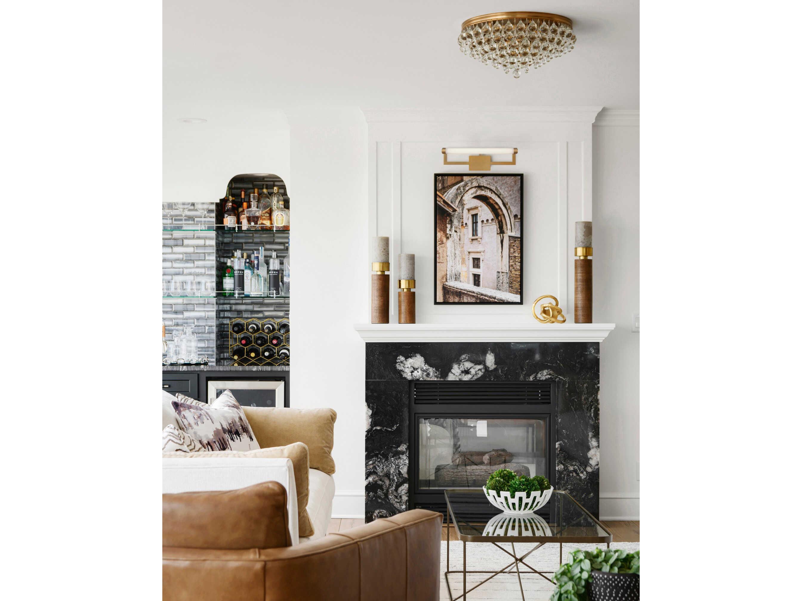 Crystorama Clinton 1-Light Vibrant Gold Vanity Light