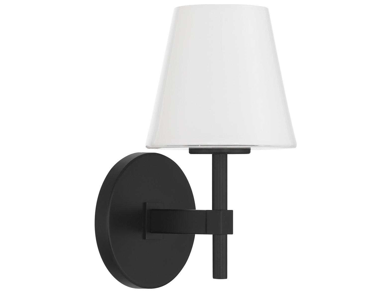 Crystorama Colton 1-Light Black Wall Sconce
