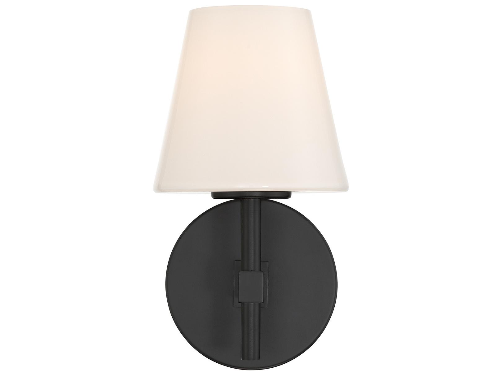 Crystorama Colton 1-Light Black Wall Sconce
