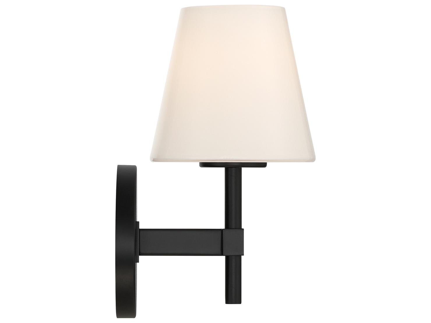 Crystorama Colton 1-Light Black Wall Sconce