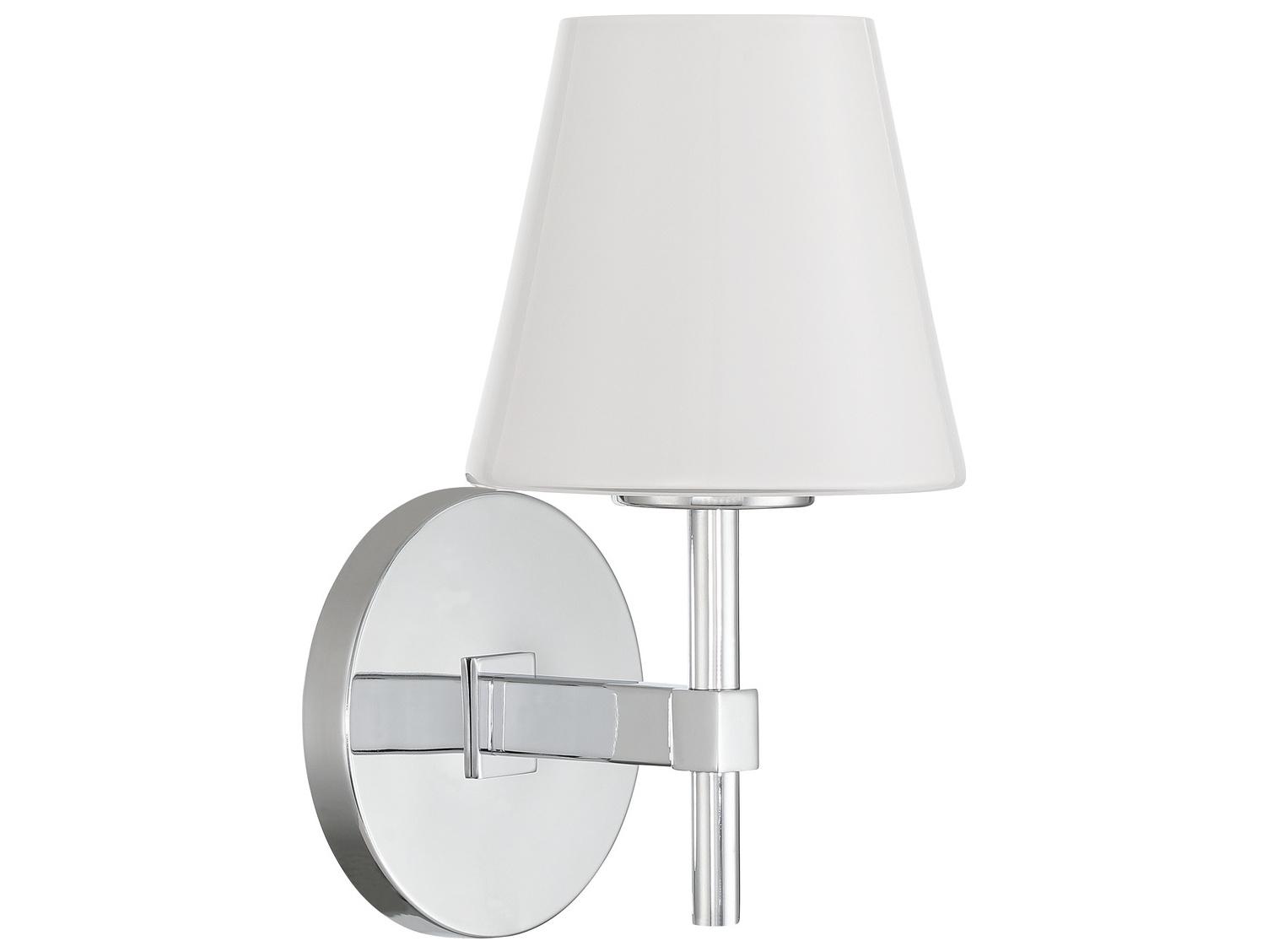 Crystorama Colton 1-Light Silver Wall Sconce