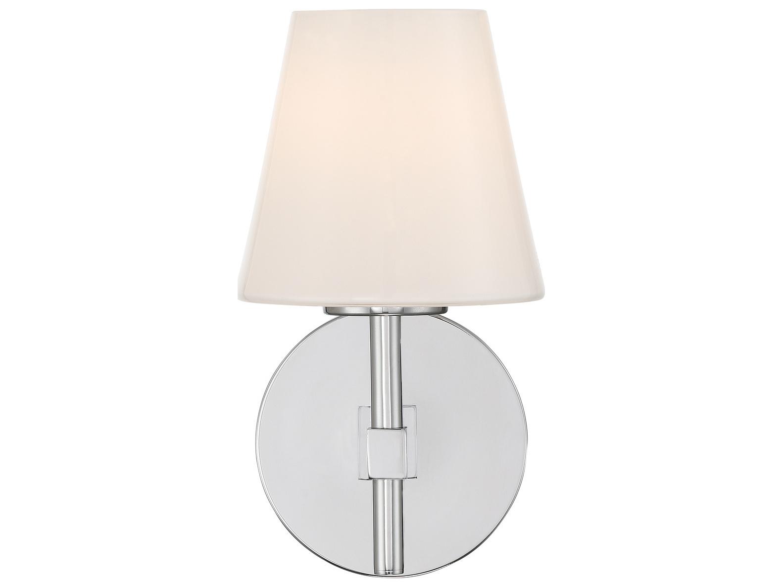 Crystorama Colton 1-Light Silver Wall Sconce