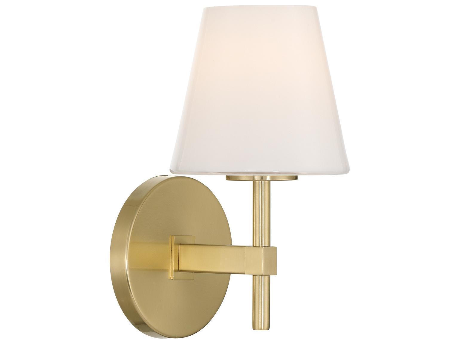 Crystorama Colton 1-Light Gold Wall Sconce