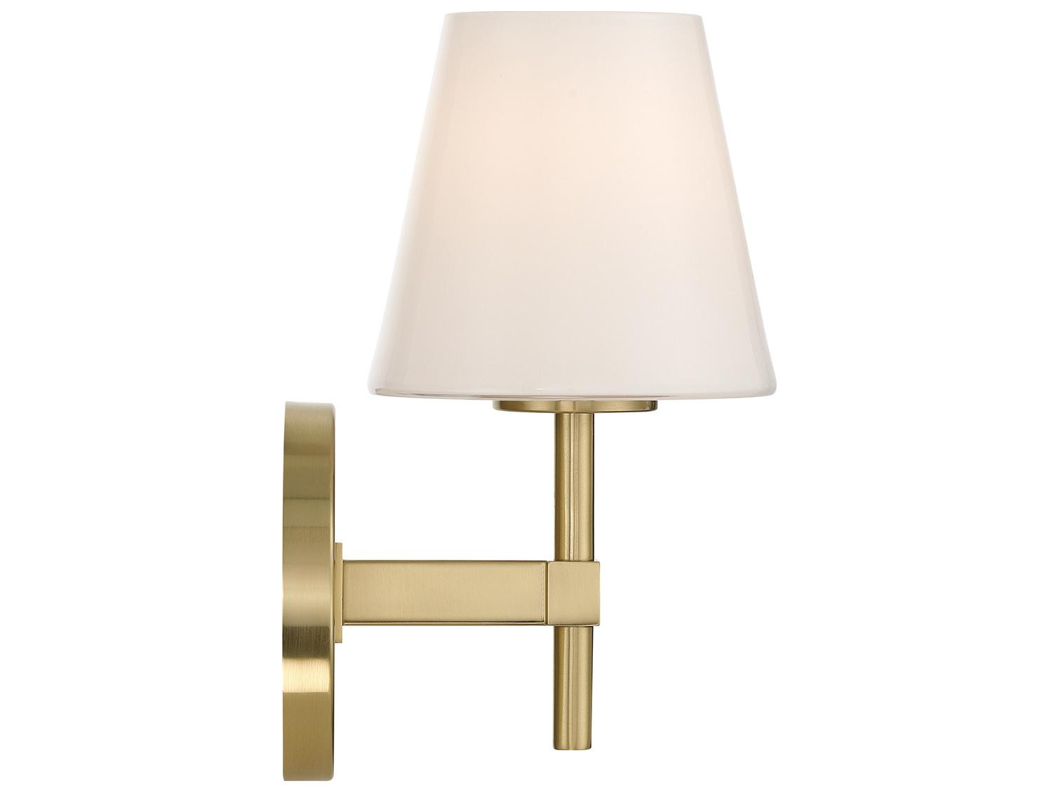 Crystorama Colton 1-Light Gold Wall Sconce