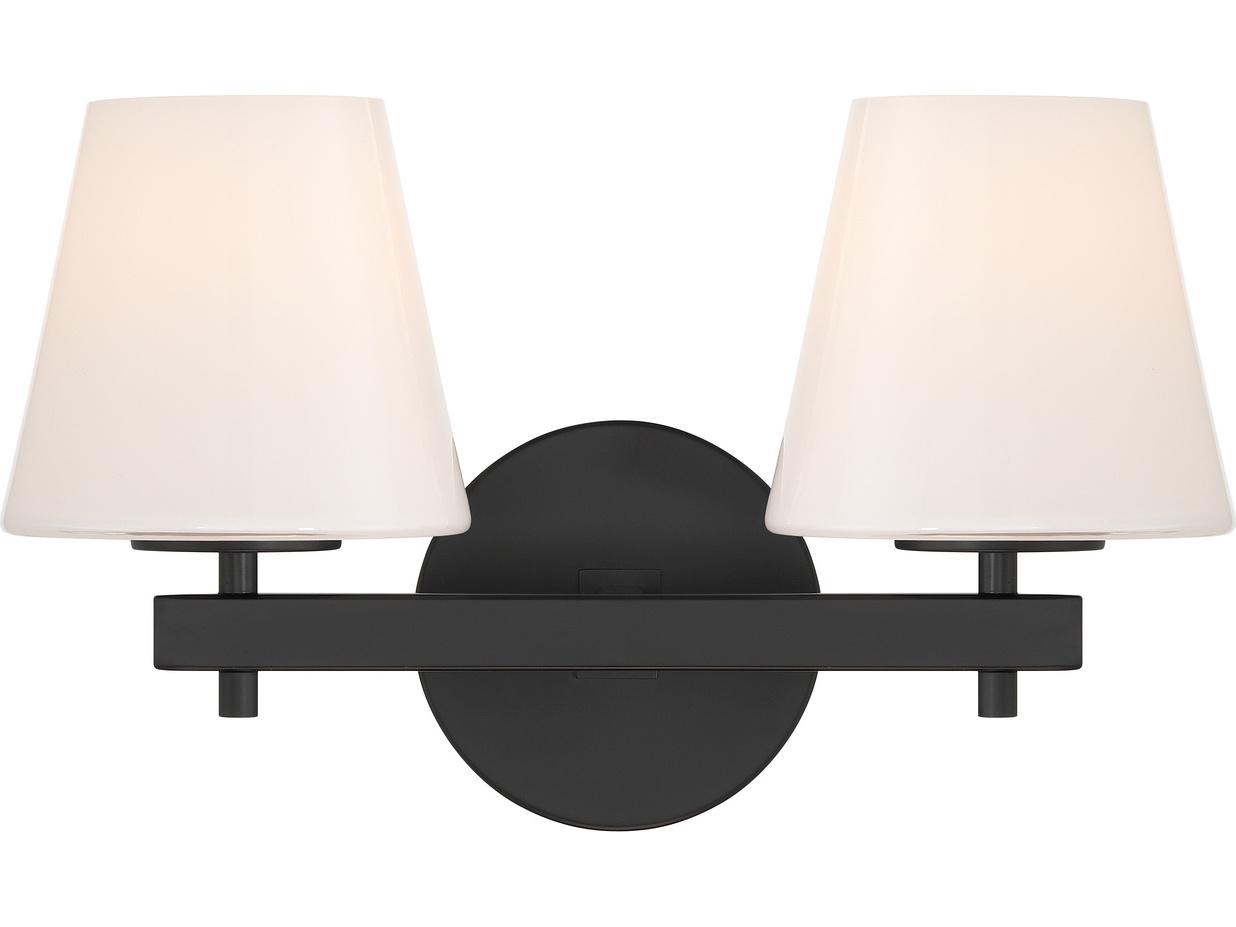 Crystorama Colton 2-Light Black Wall Sconce