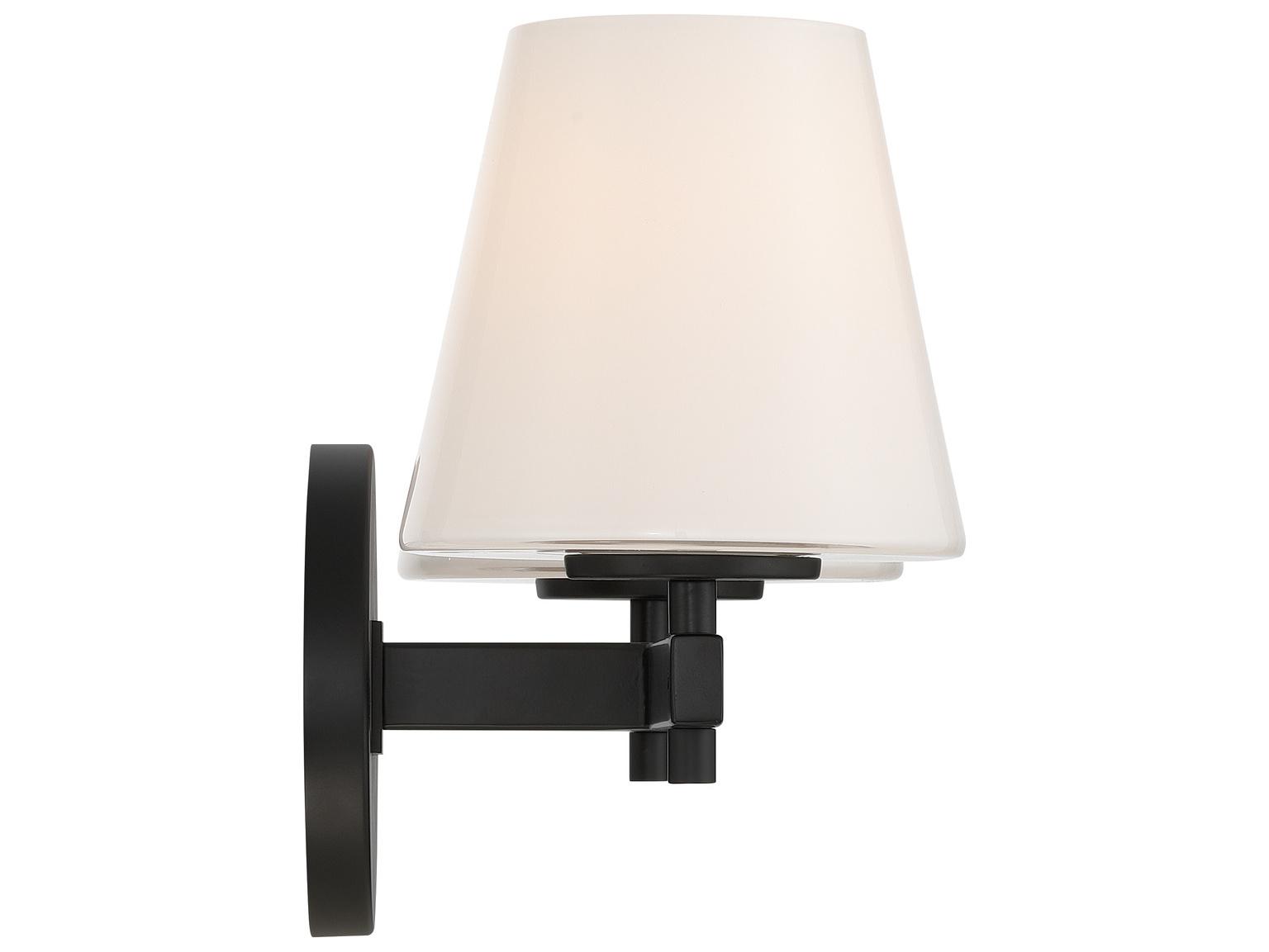 Crystorama Colton 2-Light Black Wall Sconce