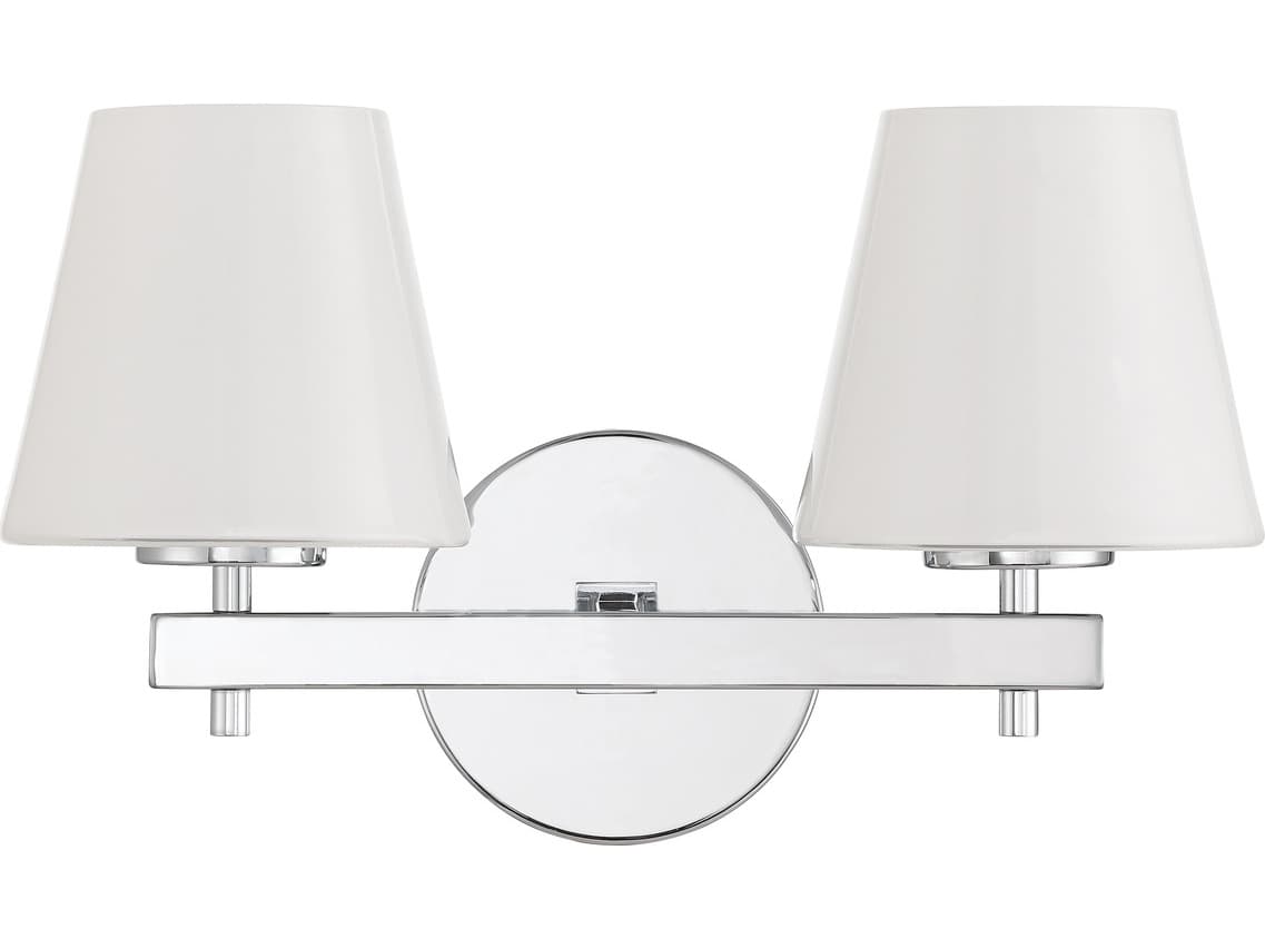 Crystorama Colton 2-Light Silver Wall Sconce