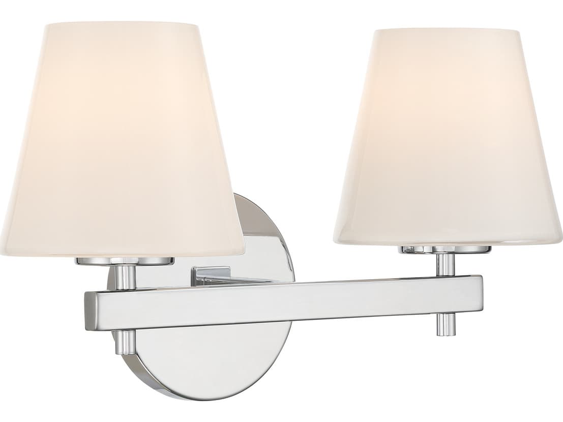 Crystorama Colton 2-Light Silver Wall Sconce