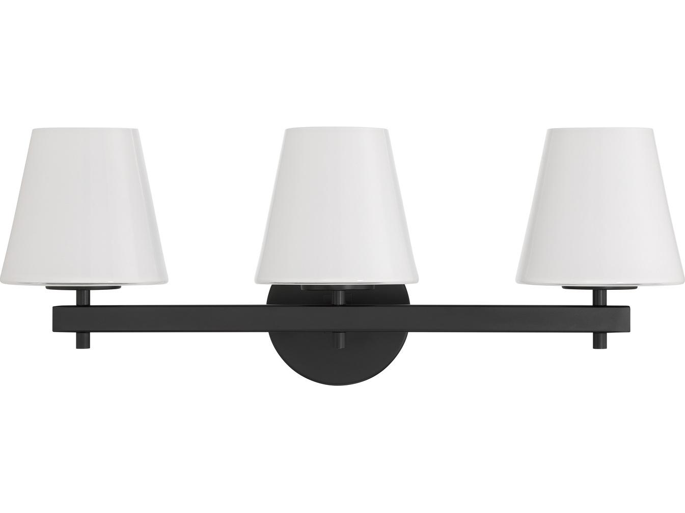 Crystorama Colton 3-Light Black Vanity Light