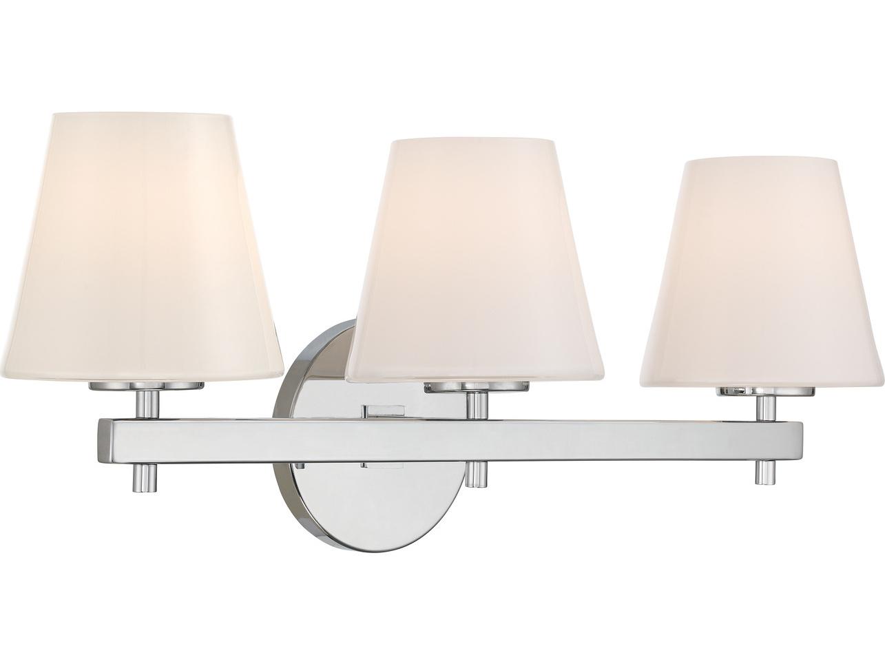 Crystorama Colton 3-Light Silver Vanity Light