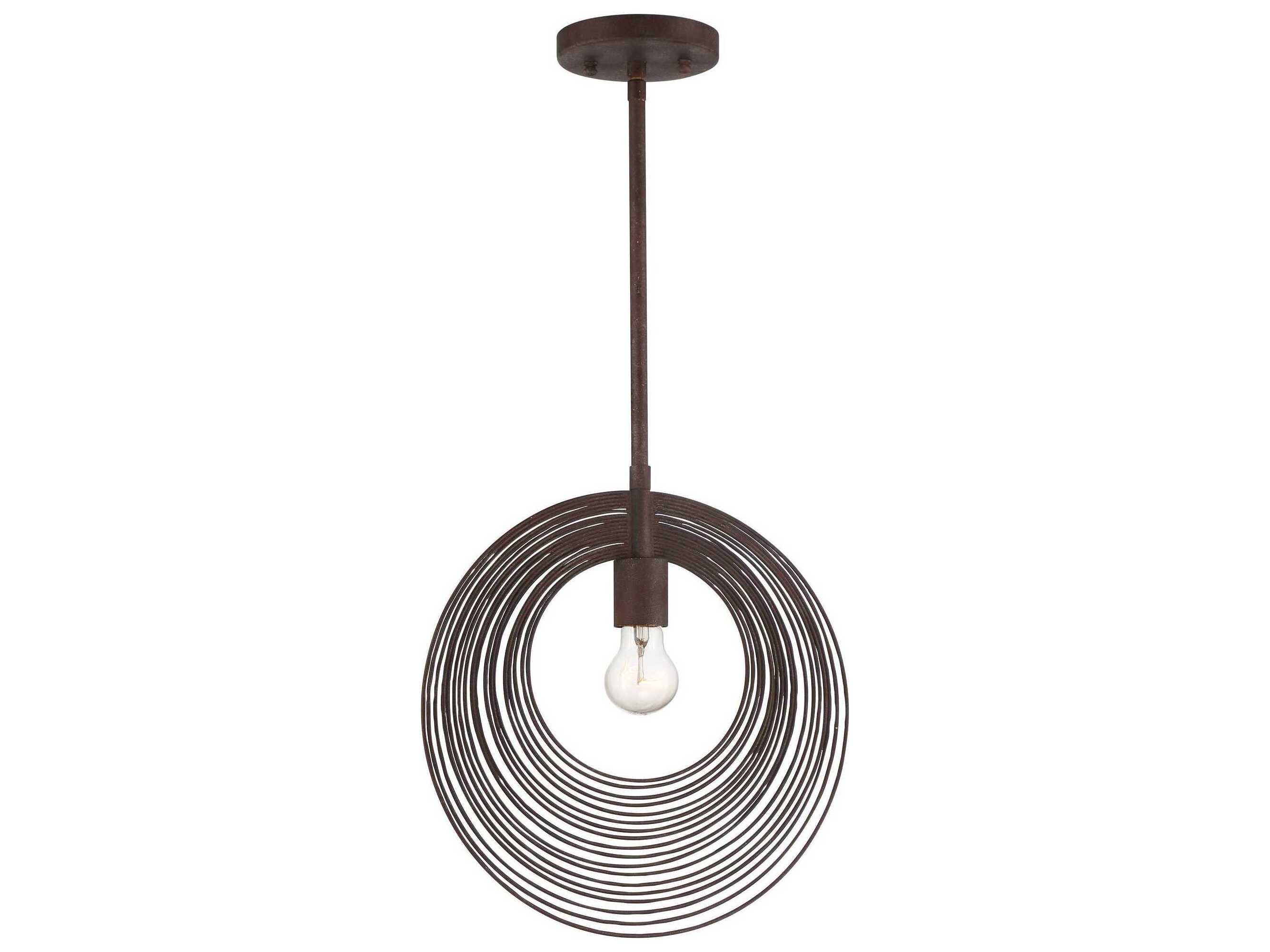 Crystorama Doral 1-Light Forged Bronze Geometric Pendant