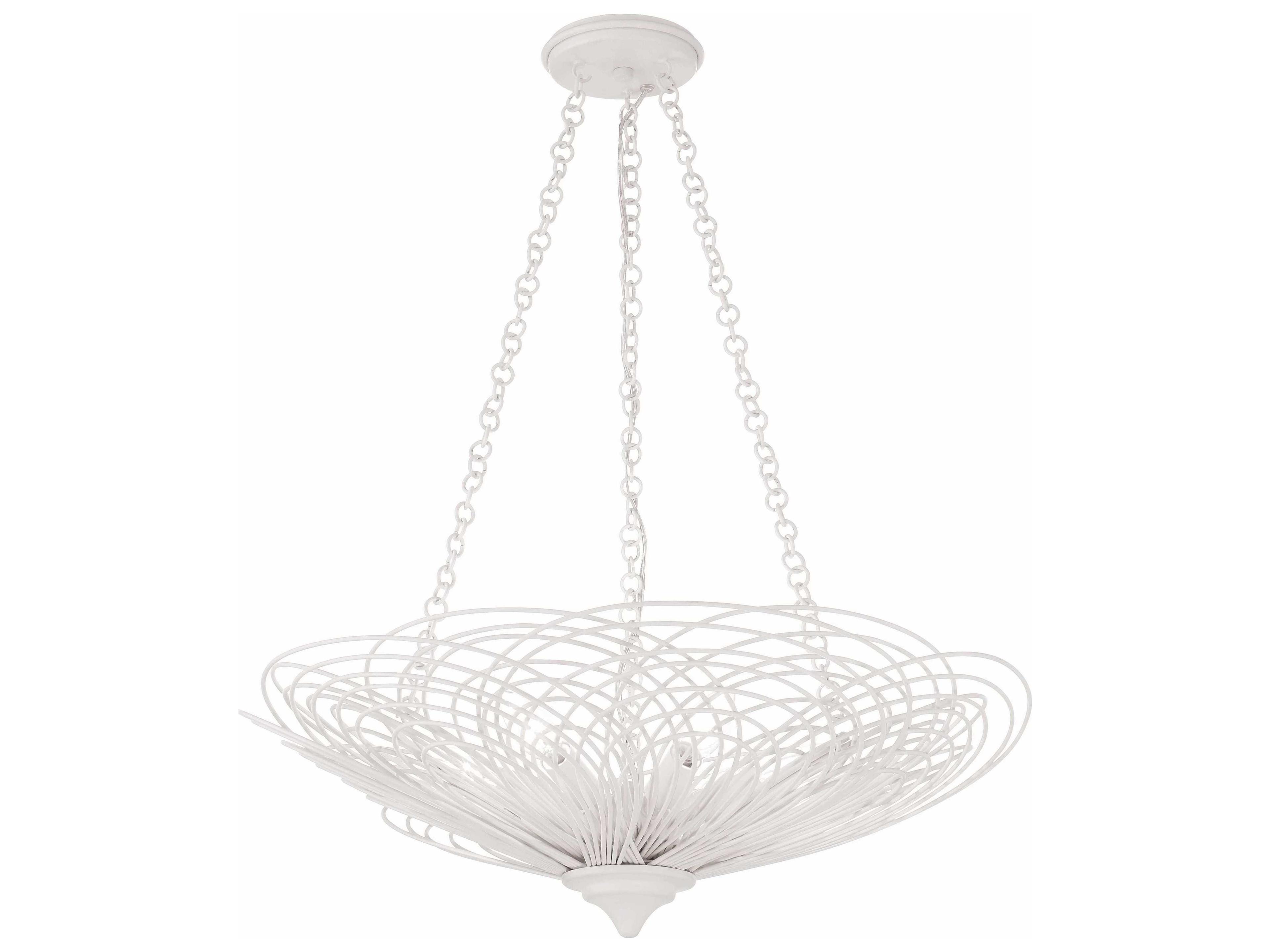 Crystorama Doral 6-Light Matte White Pendant