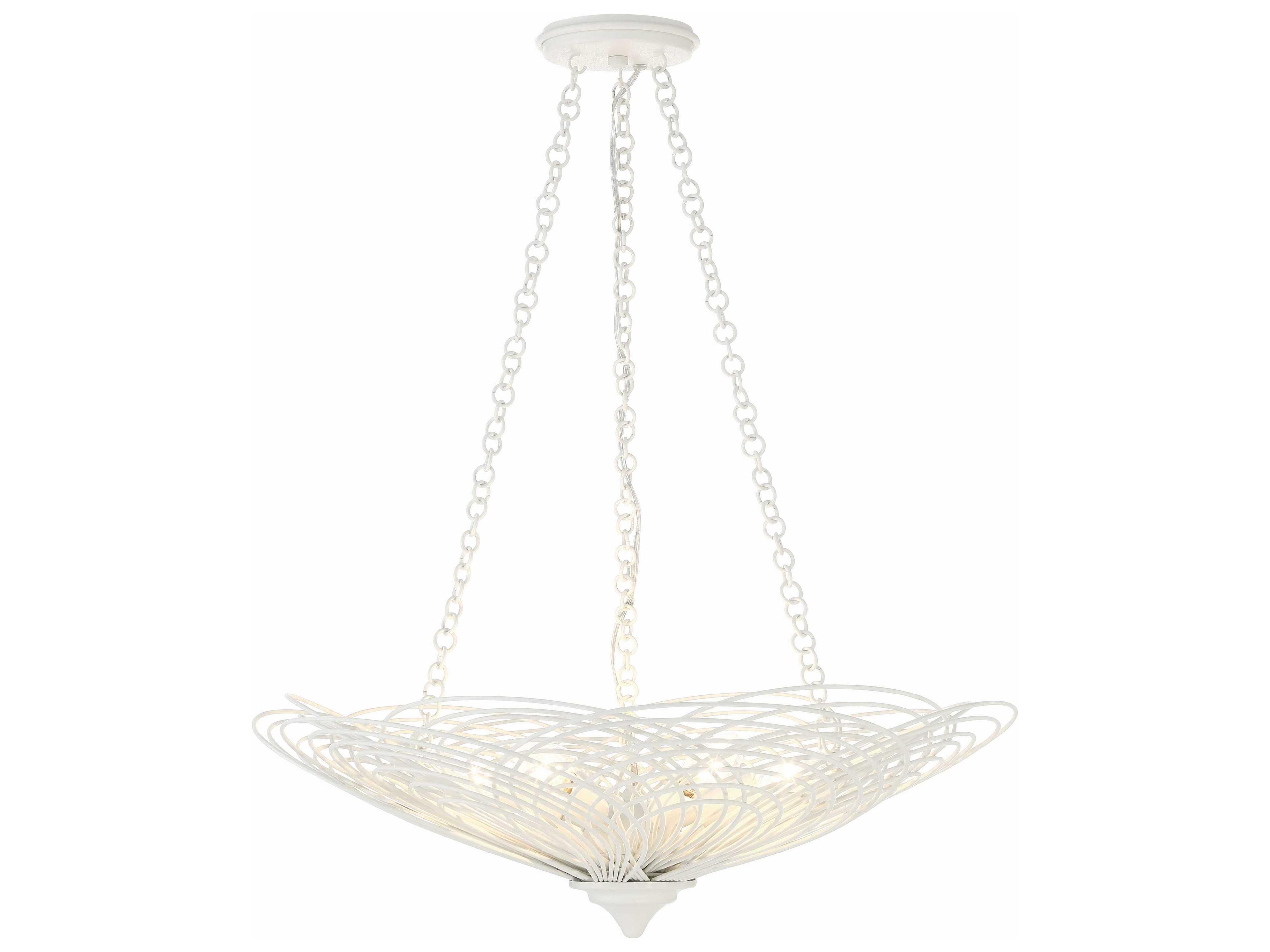Crystorama Doral 6-Light Matte White Pendant
