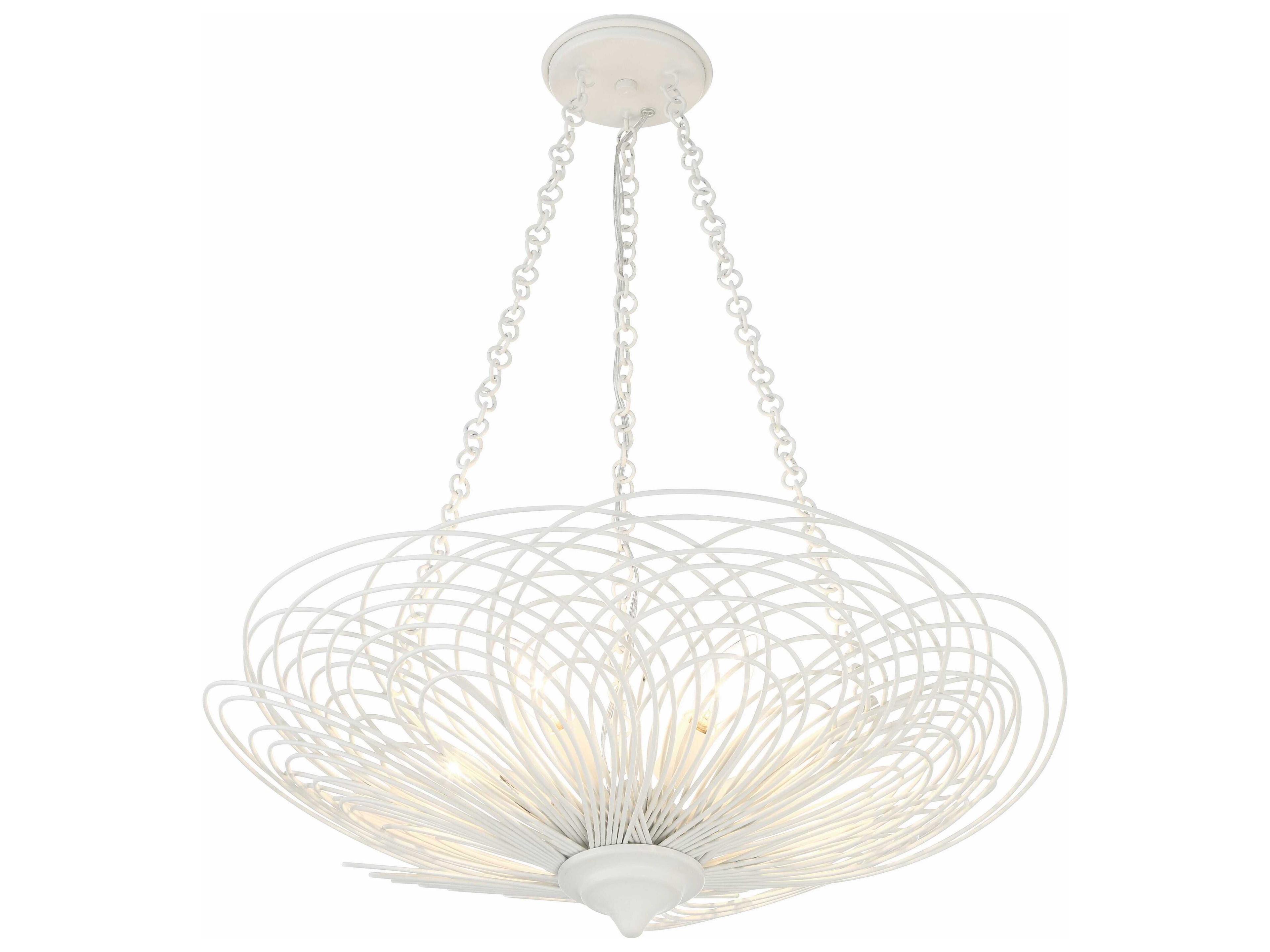 Crystorama Doral 6-Light Matte White Pendant