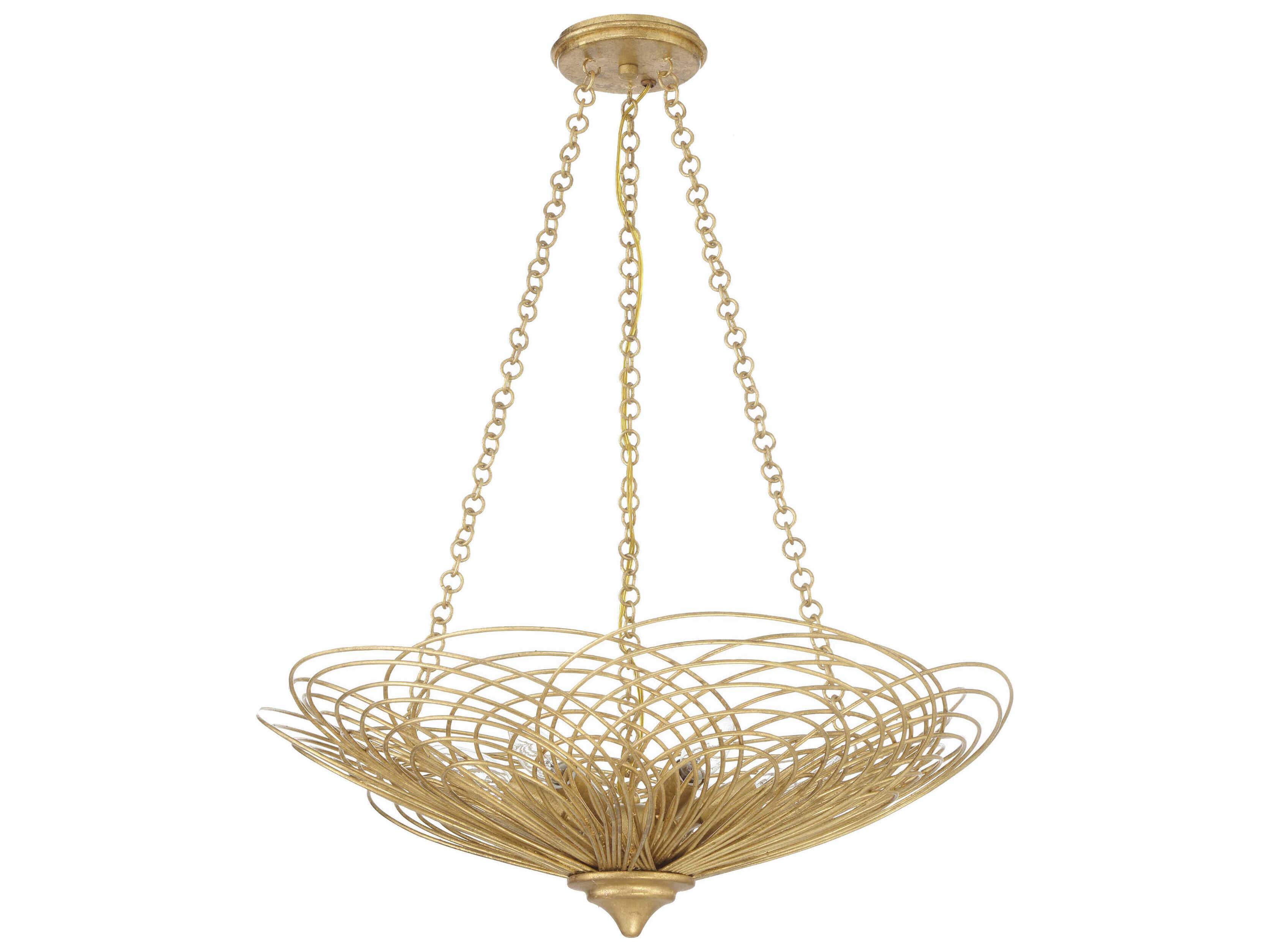 Crystorama Doral 6-Light Renaissance Gold Pendant