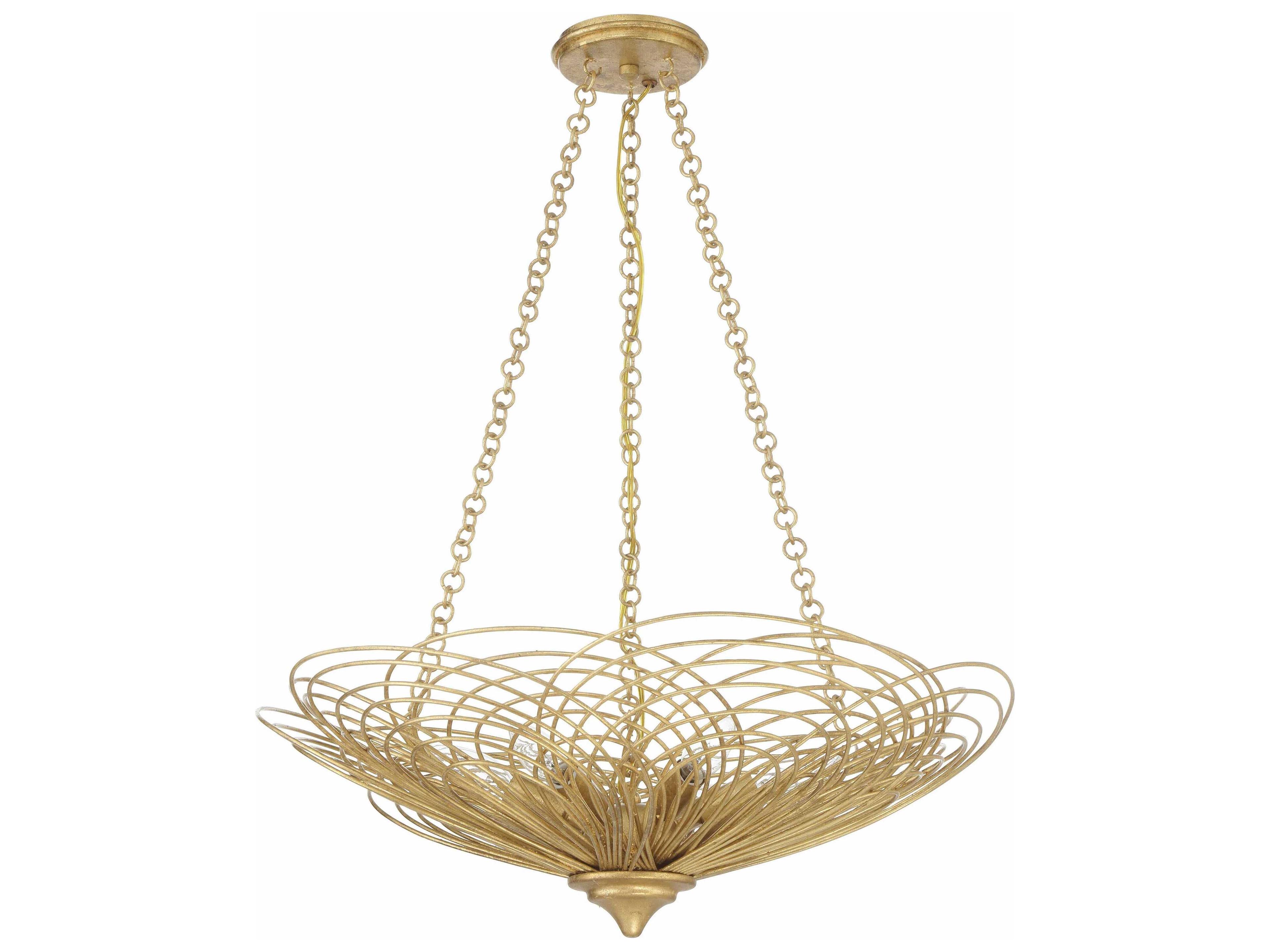 Crystorama Doral 6-Light Renaissance Gold Pendant