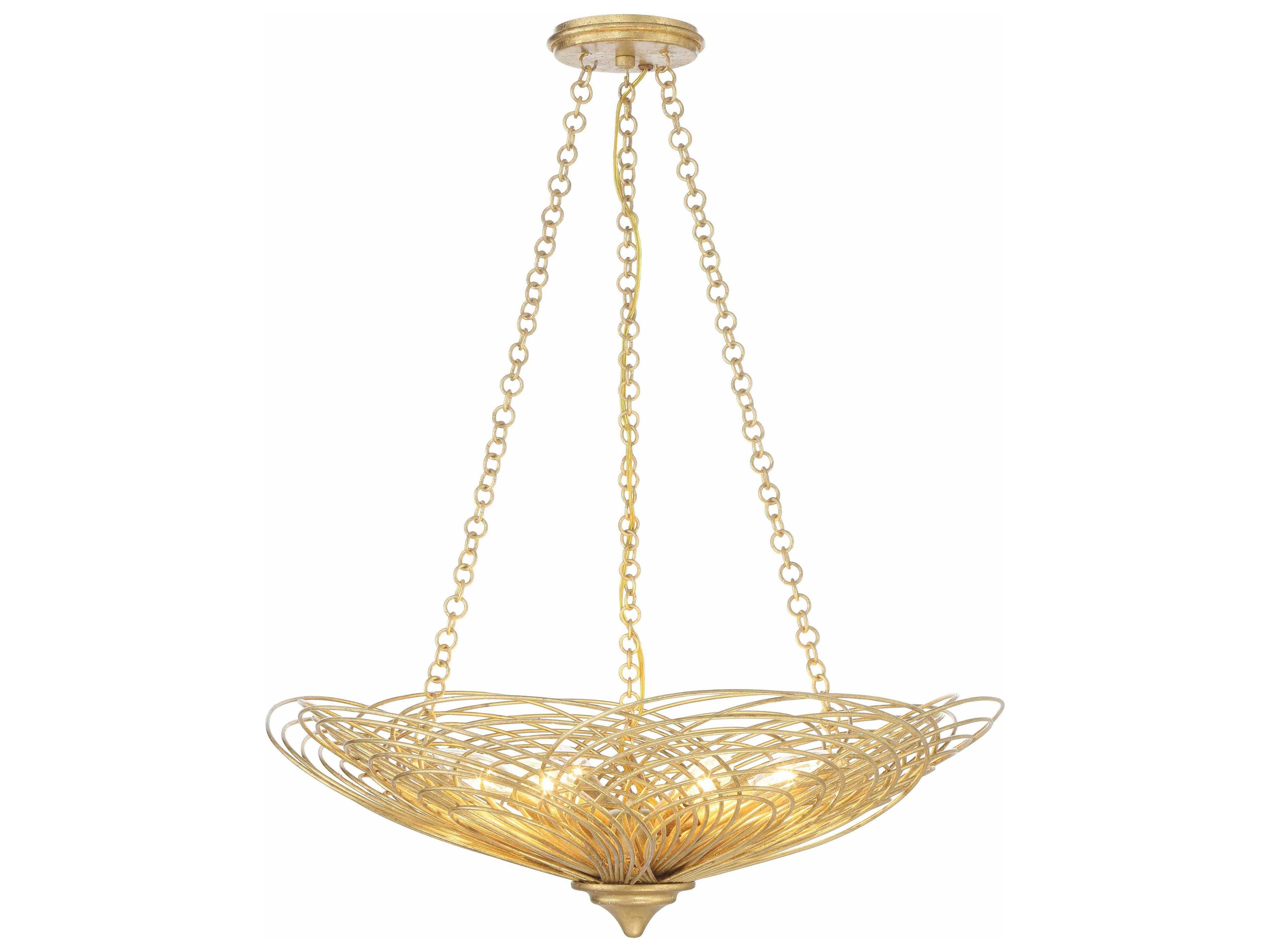 Crystorama Doral 6-Light Renaissance Gold Pendant