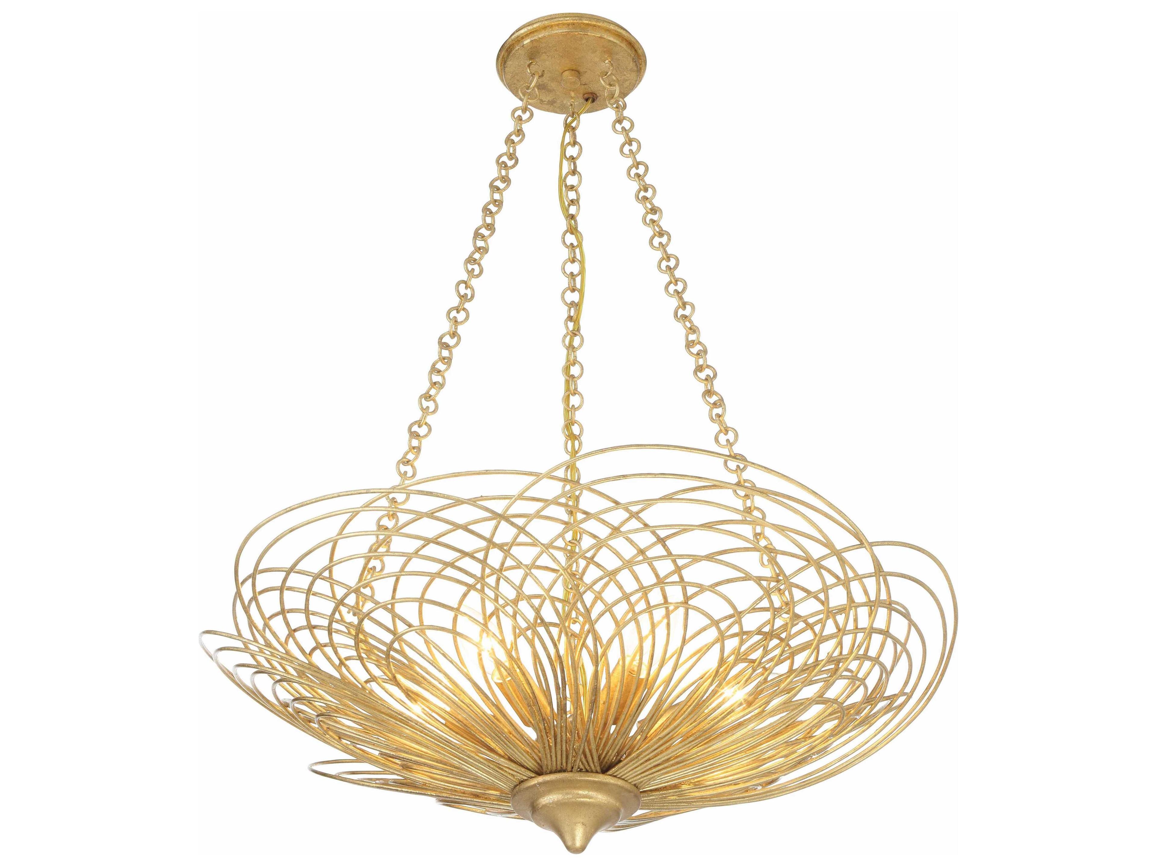 Crystorama Doral 6-Light Renaissance Gold Pendant