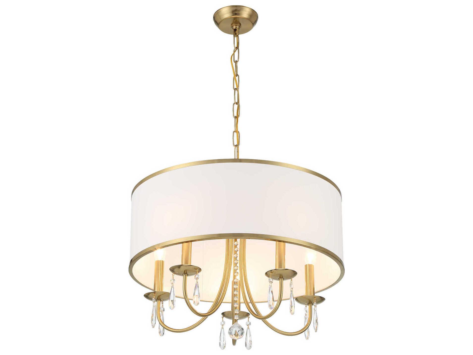 Crystorama Adalynn 5-Light Vibrant Gold Drum Chandelier