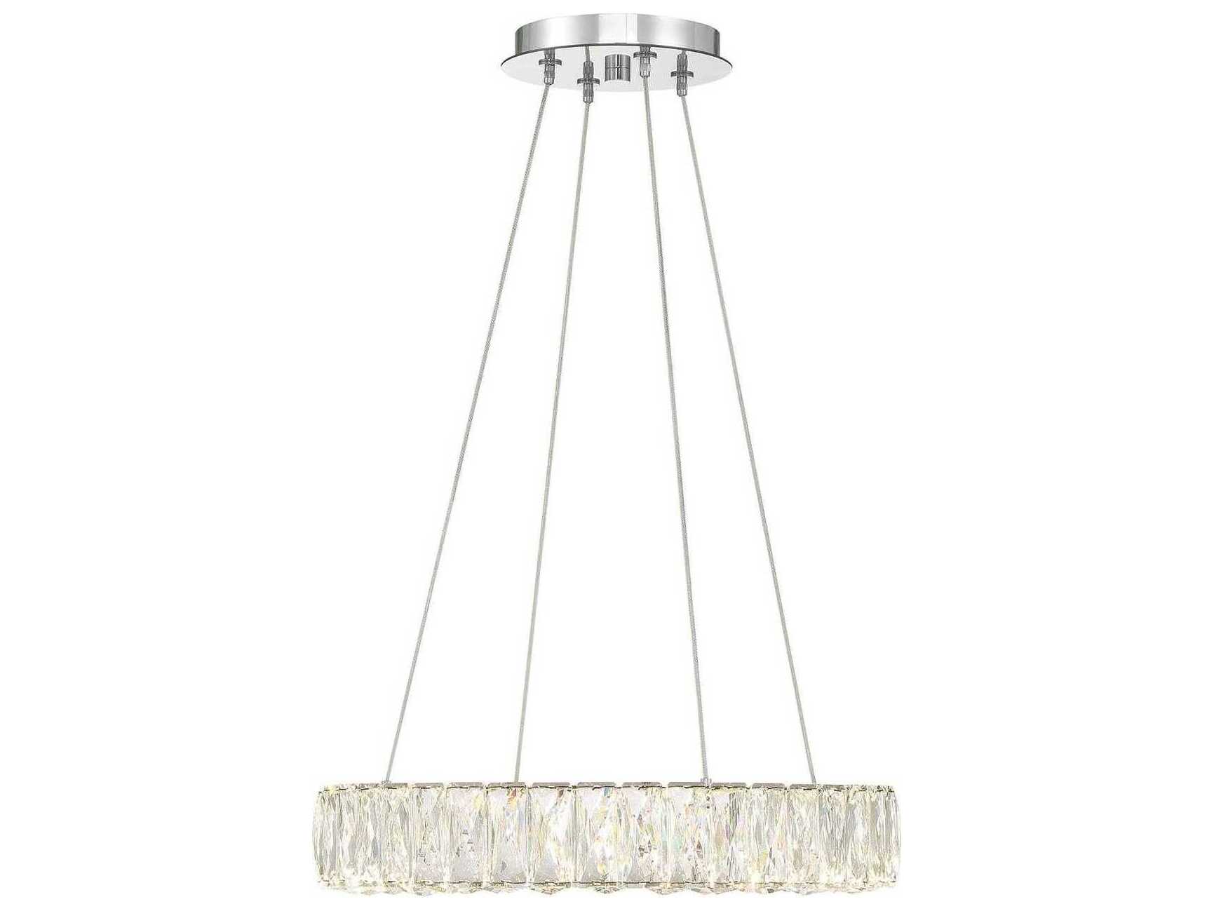 Crystorama Kinsley 1-Light Polished Chrome Round Pendant