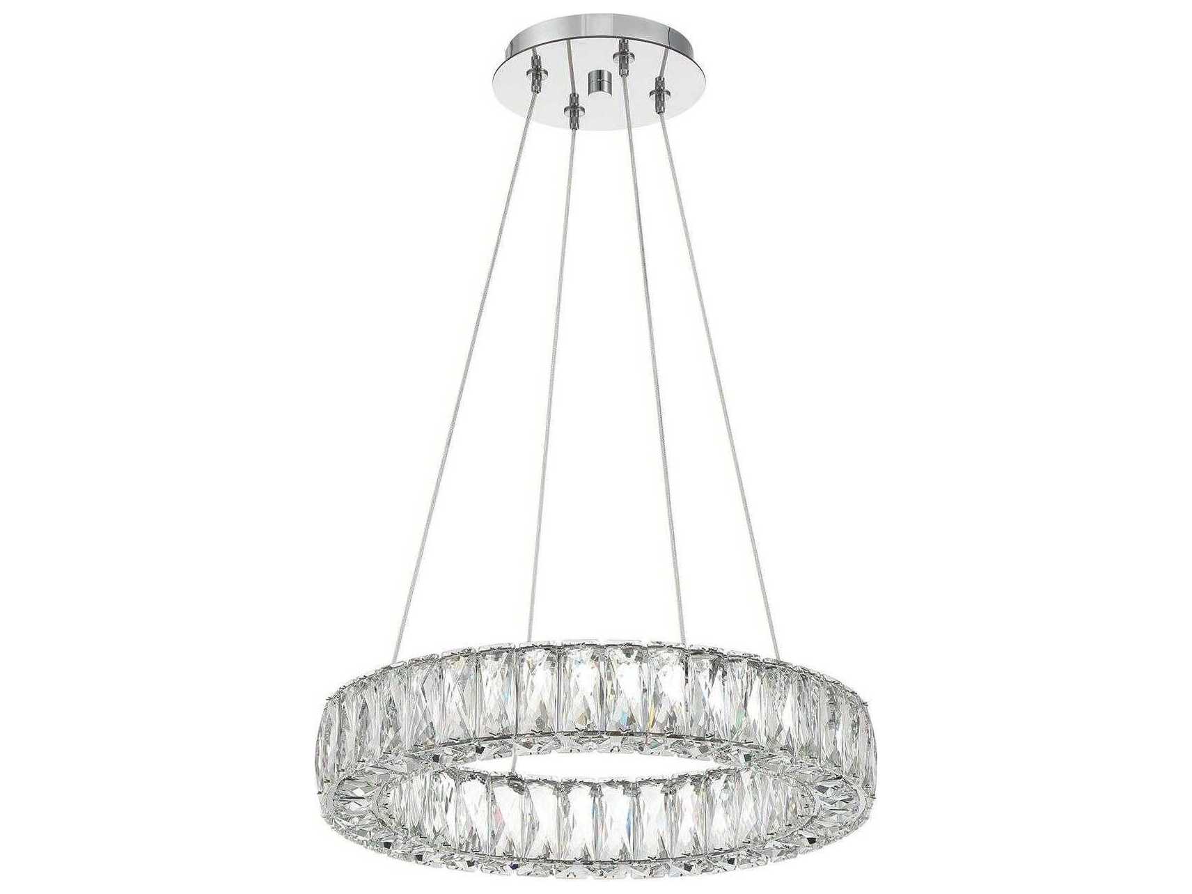 Crystorama Kinsley 1-Light Polished Chrome Round Pendant