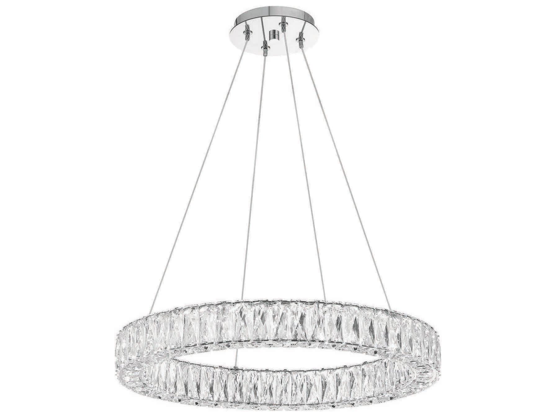 Crystorama Kinsley 1-Light Polished Chrome Round Pendant