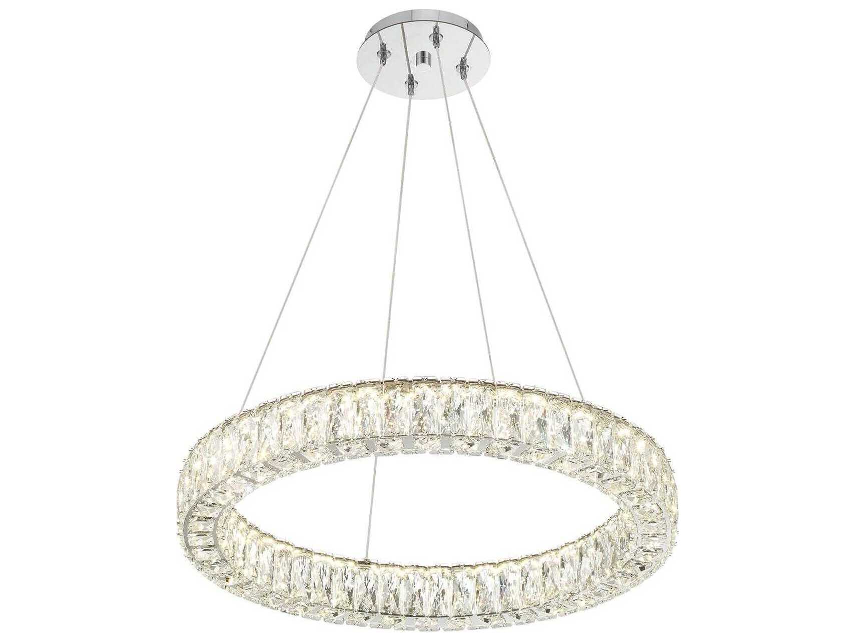 Crystorama Kinsley 1-Light Polished Chrome Round Pendant