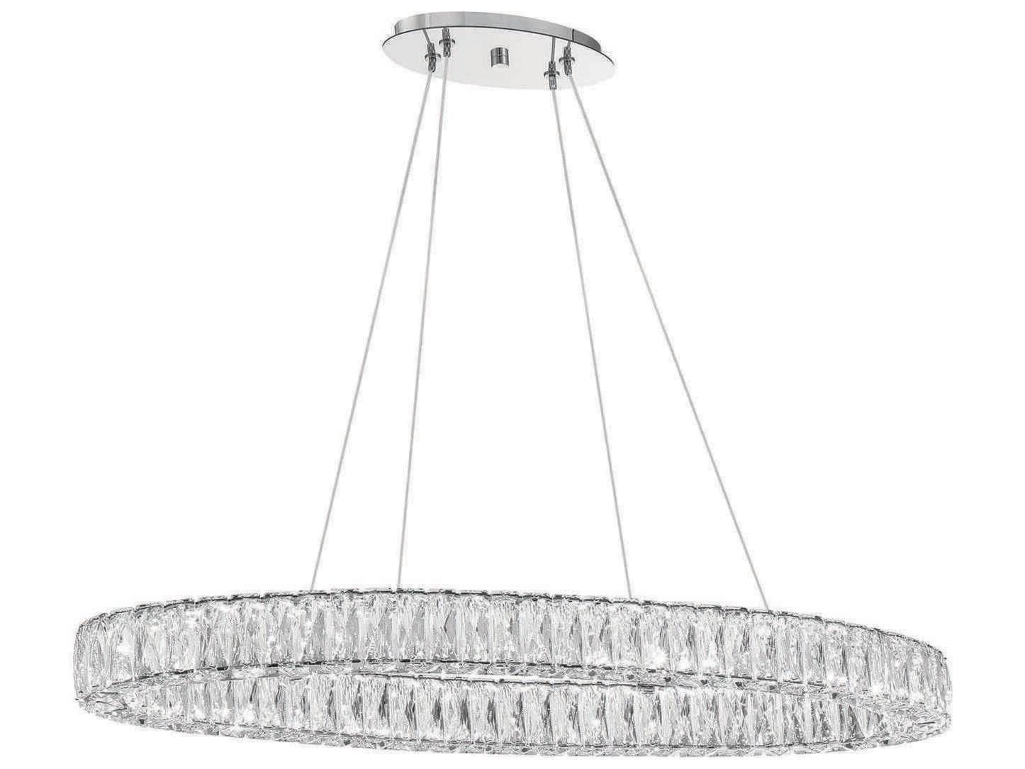 Crystorama Kinsley 1-Light Polished Chrome Island Pendant