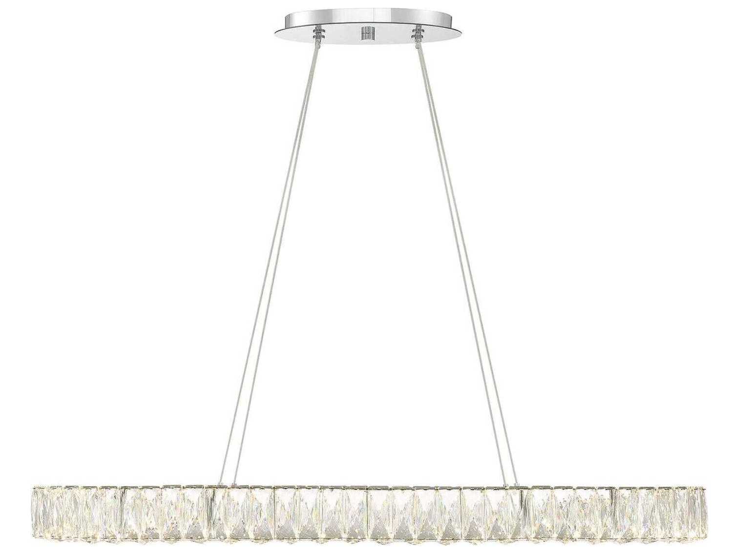 Crystorama Kinsley 1-Light Polished Chrome Island Pendant
