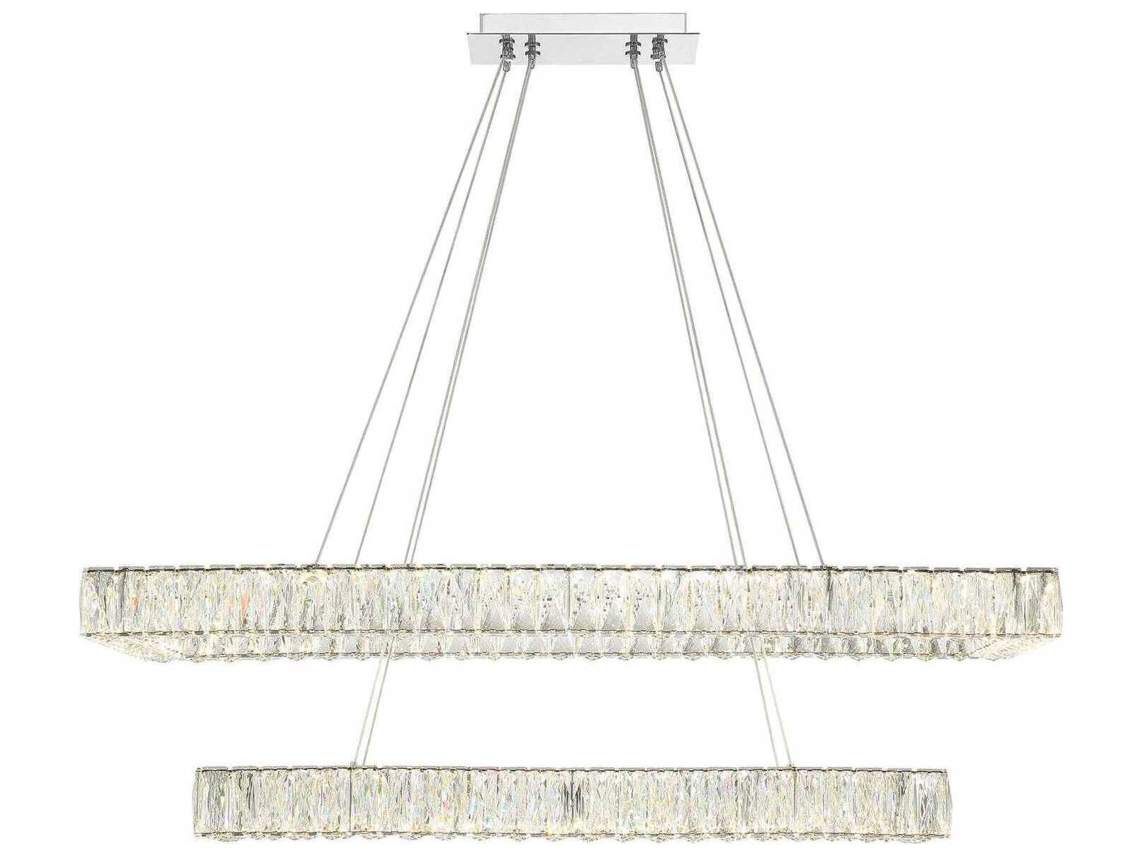 Crystorama Kinsley 1-Light Polished Chrome Tiered Island Pendant