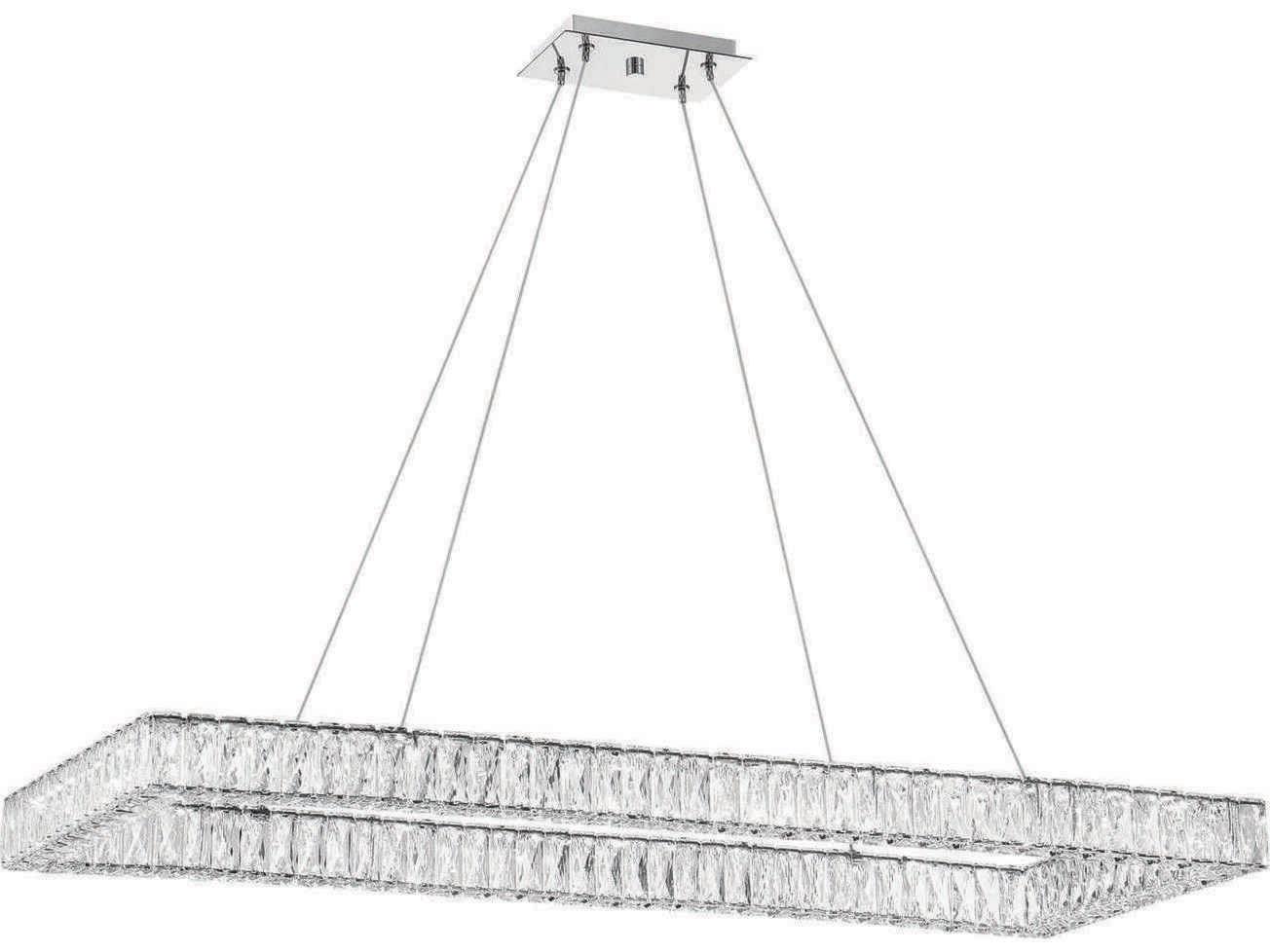 Crystorama Kinsley 1-Light Polished Chrome Island Pendant