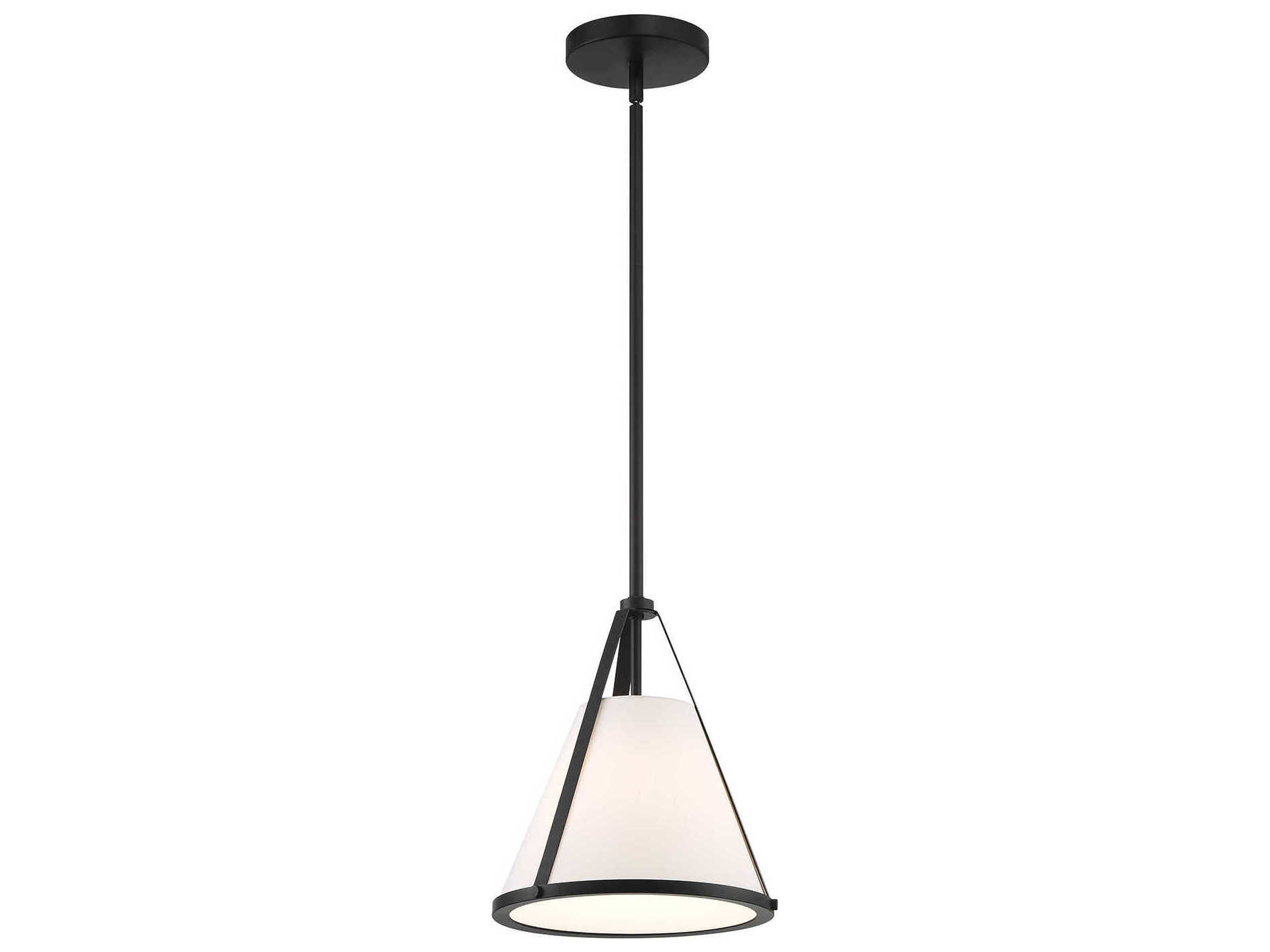 Crystorama Fulton 1-Light Black Empire Mini Pendant