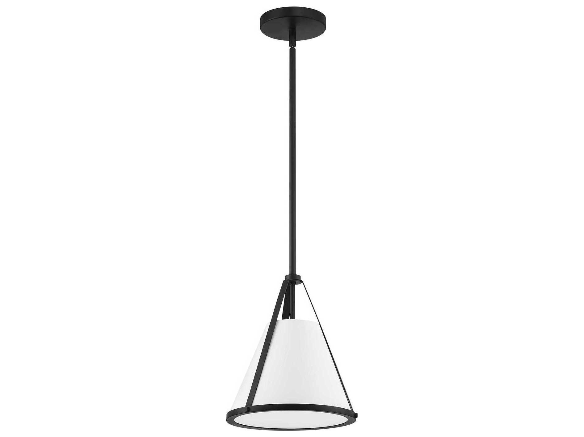 Crystorama Fulton 1-Light Black Empire Mini Pendant