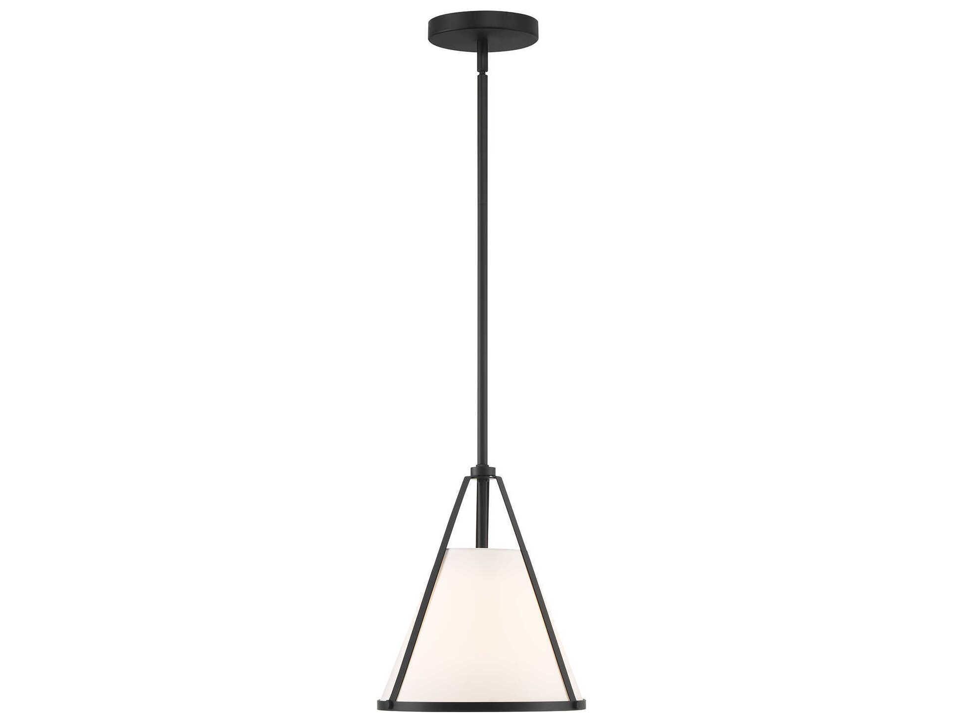 Crystorama Fulton 1-Light Black Empire Mini Pendant