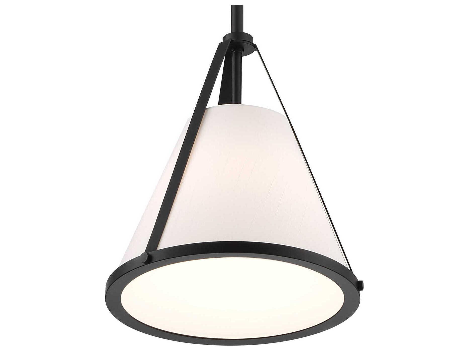 Crystorama Fulton 1-Light Black Empire Mini Pendant