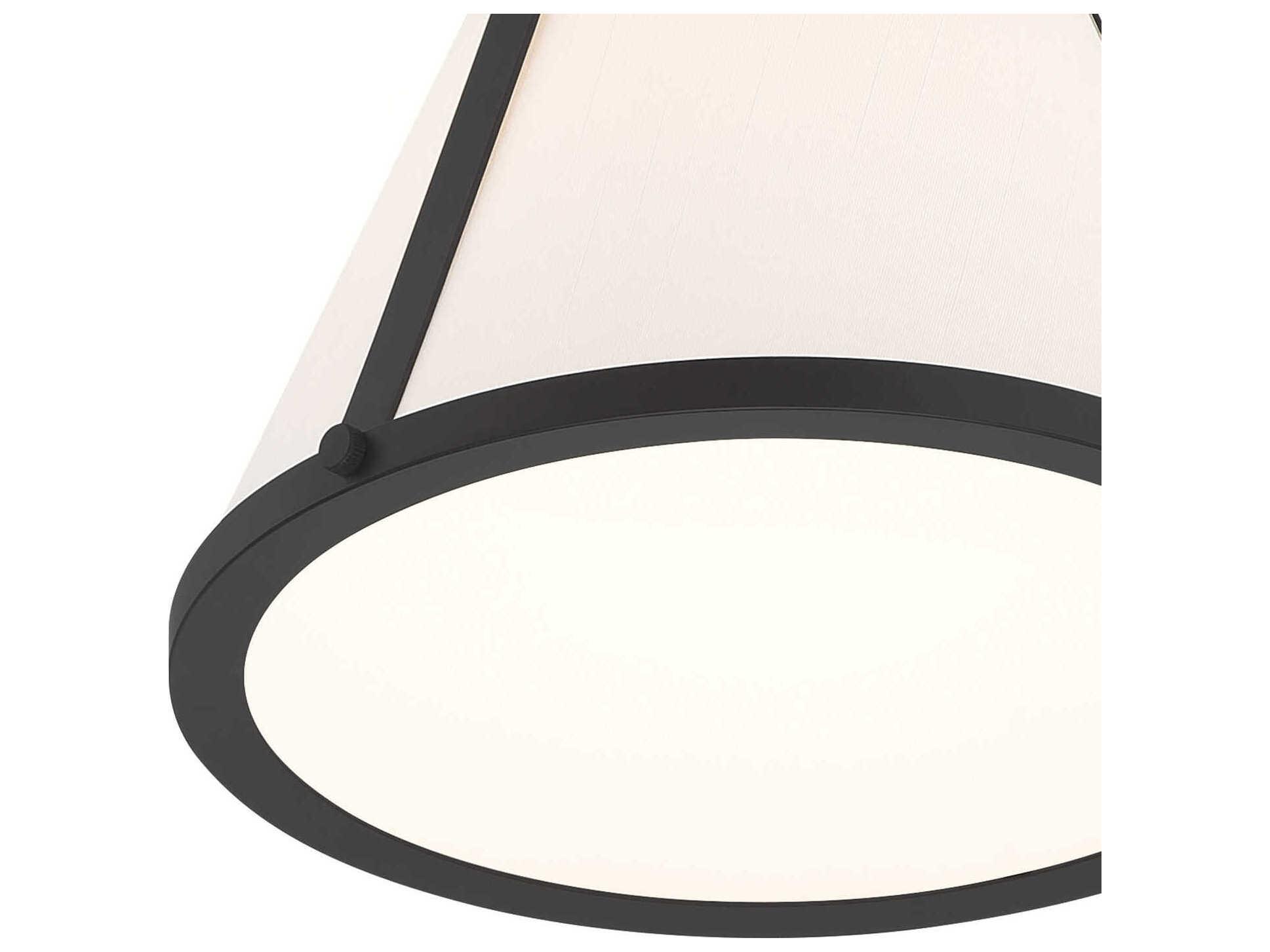 Crystorama Fulton 1-Light Black Empire Semi Flush Mount